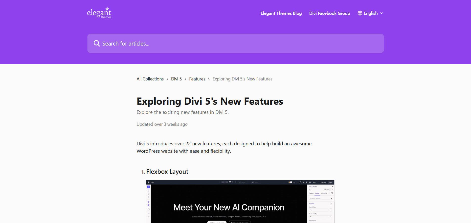 Divi's New Help Documentation