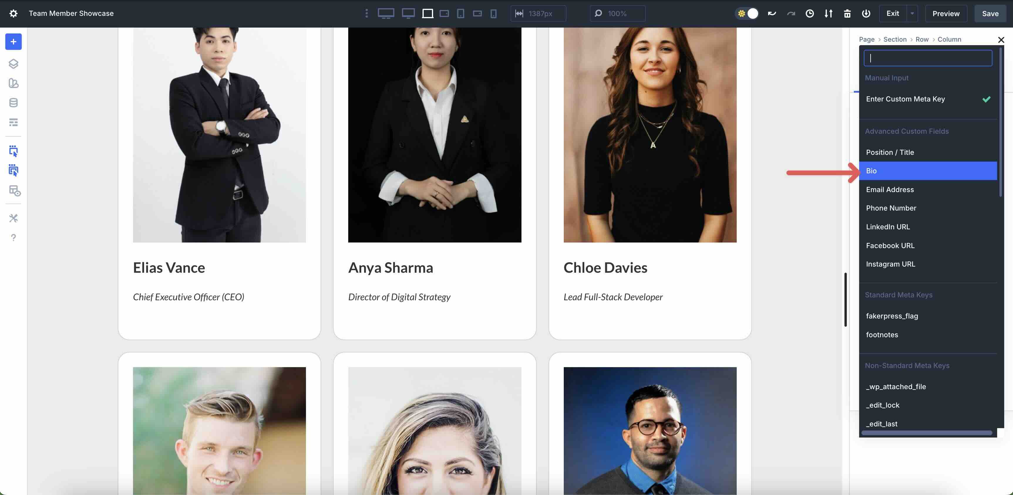build a team directory using Loop Builder