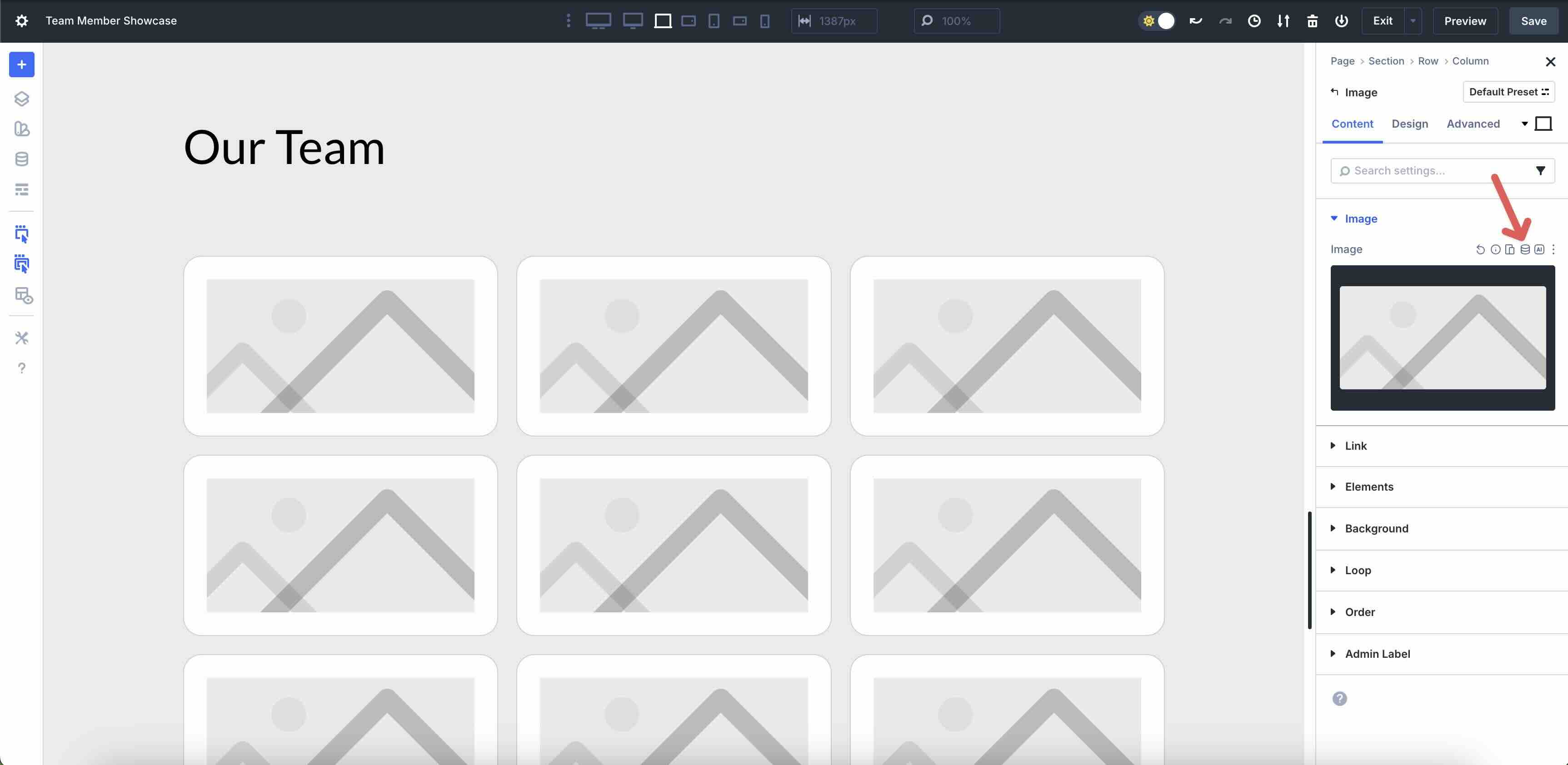 build a team directory using Loop Builder