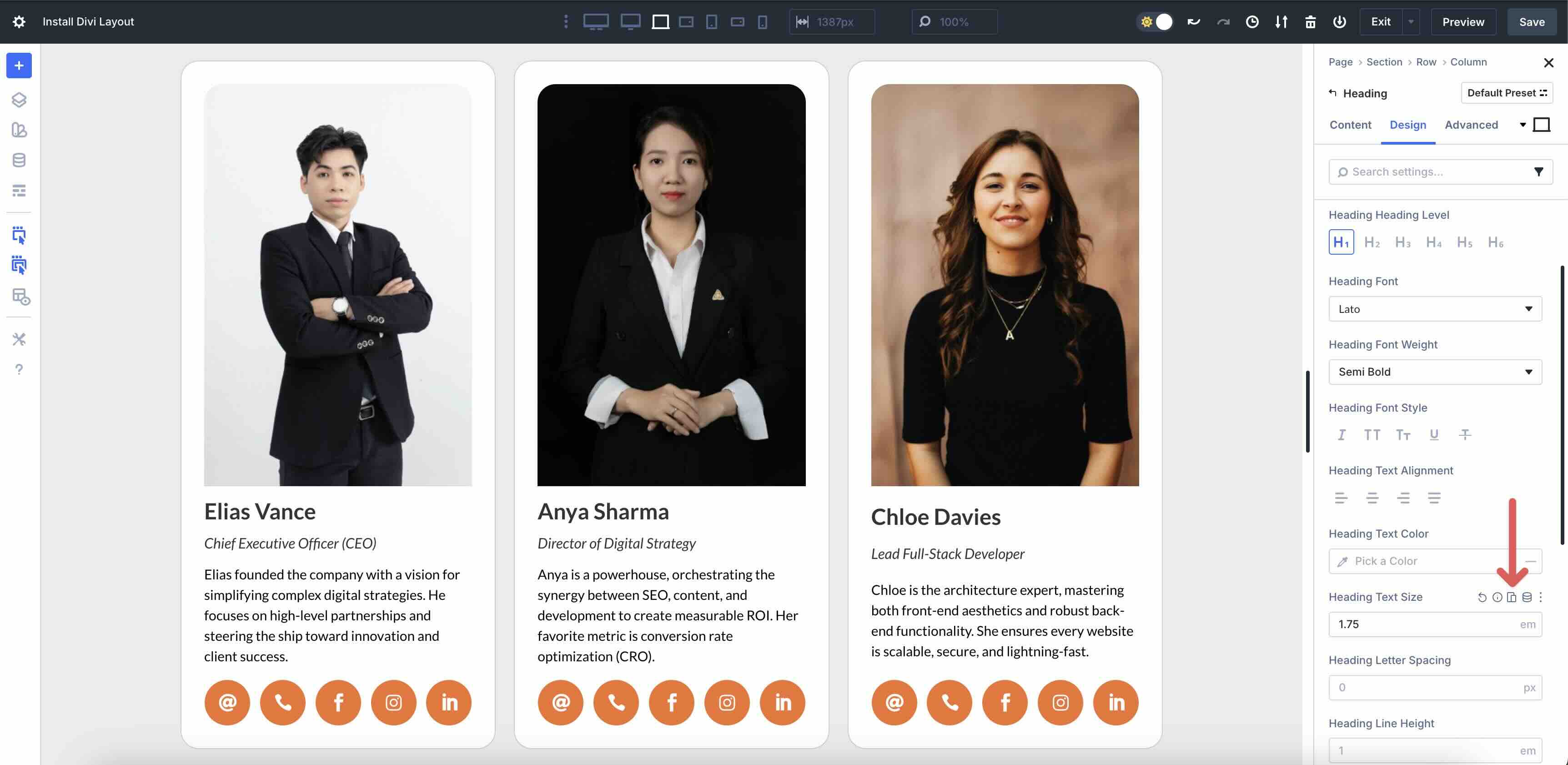 build a team directory using Loop Builder
