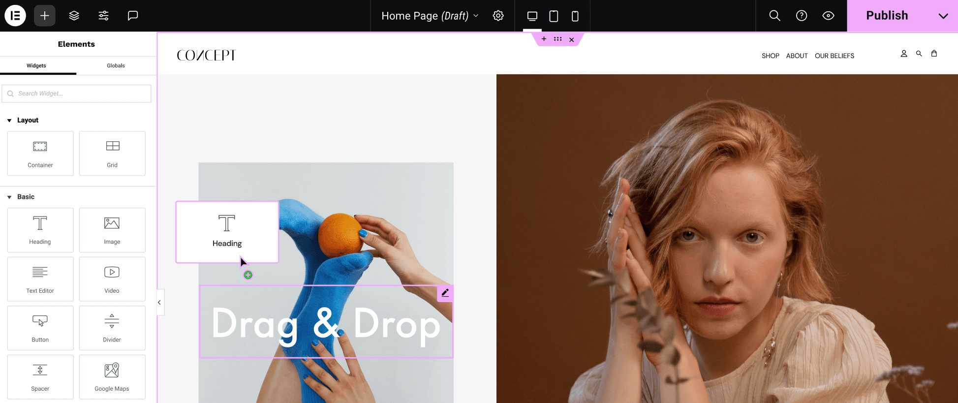 Elementor UI Builder with Theme