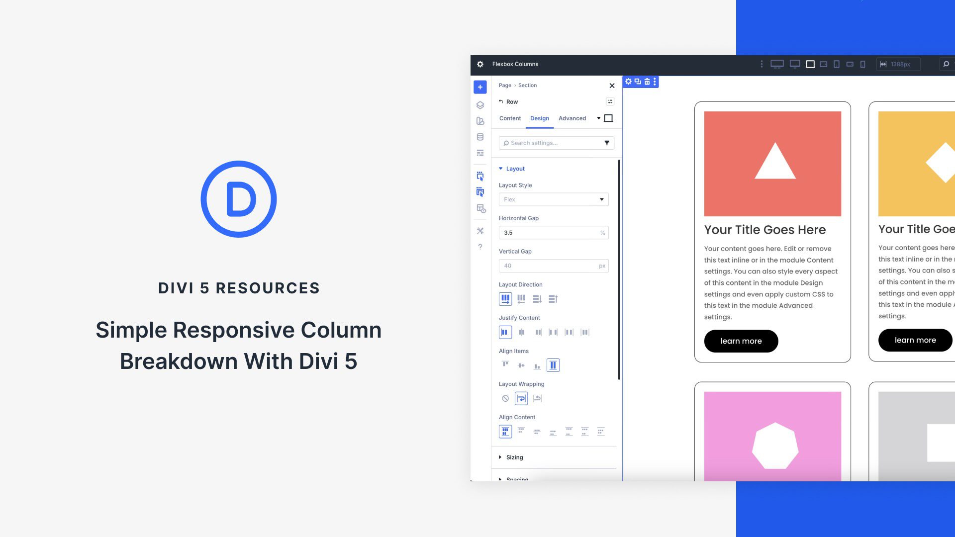 Simple Responsive Column Breakdown With Divi 5