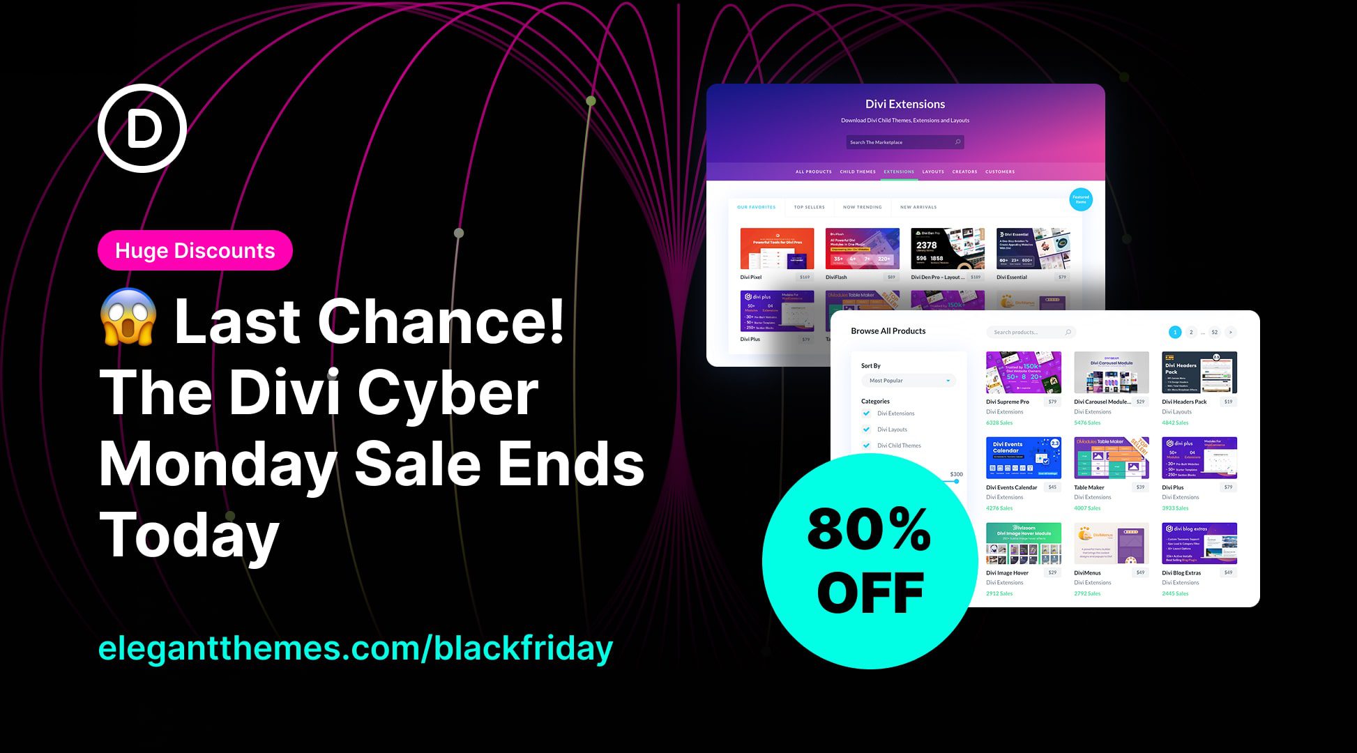 ❗Last Chance! The Divi Cyber Monday Sale Ends Today