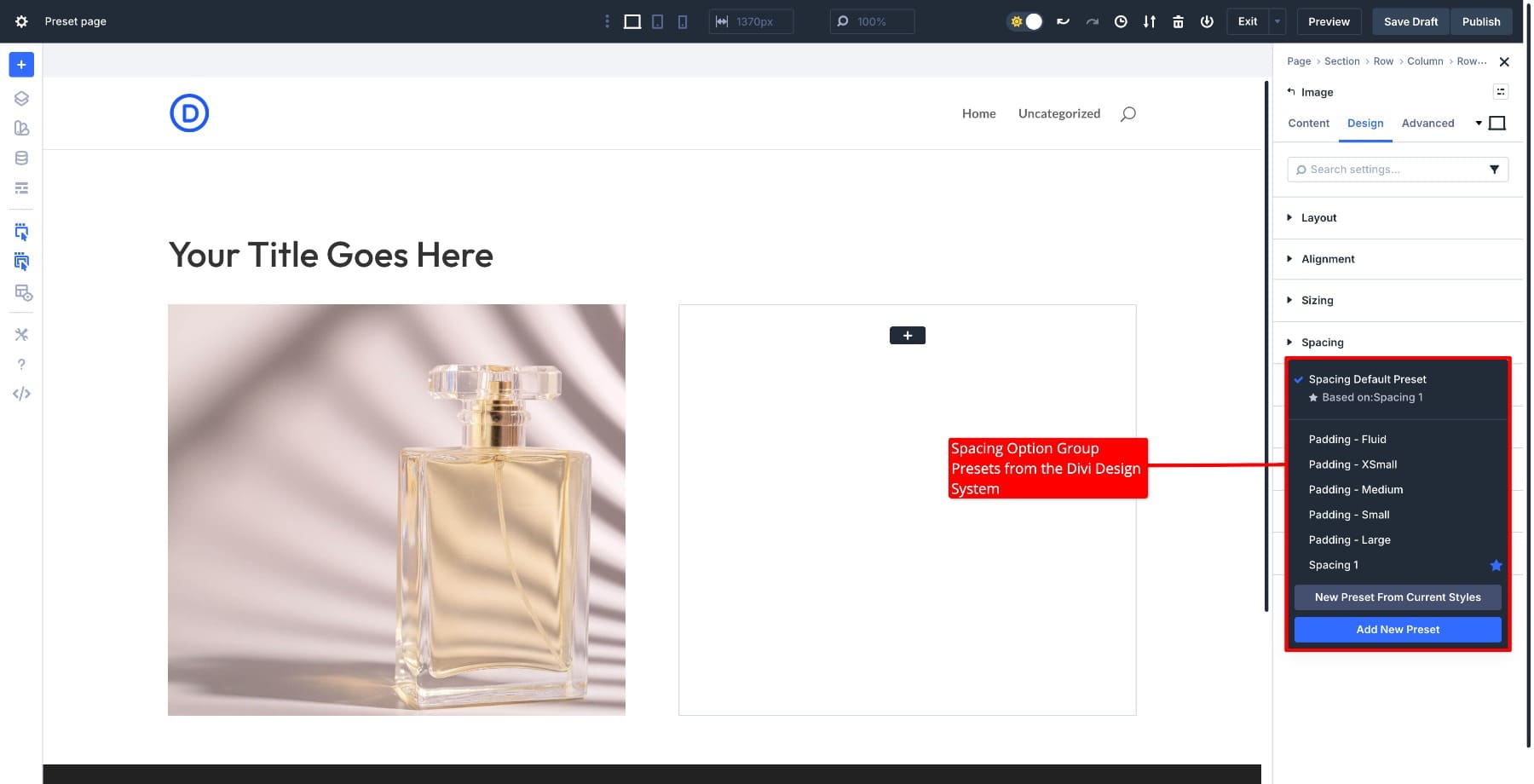 option group presets