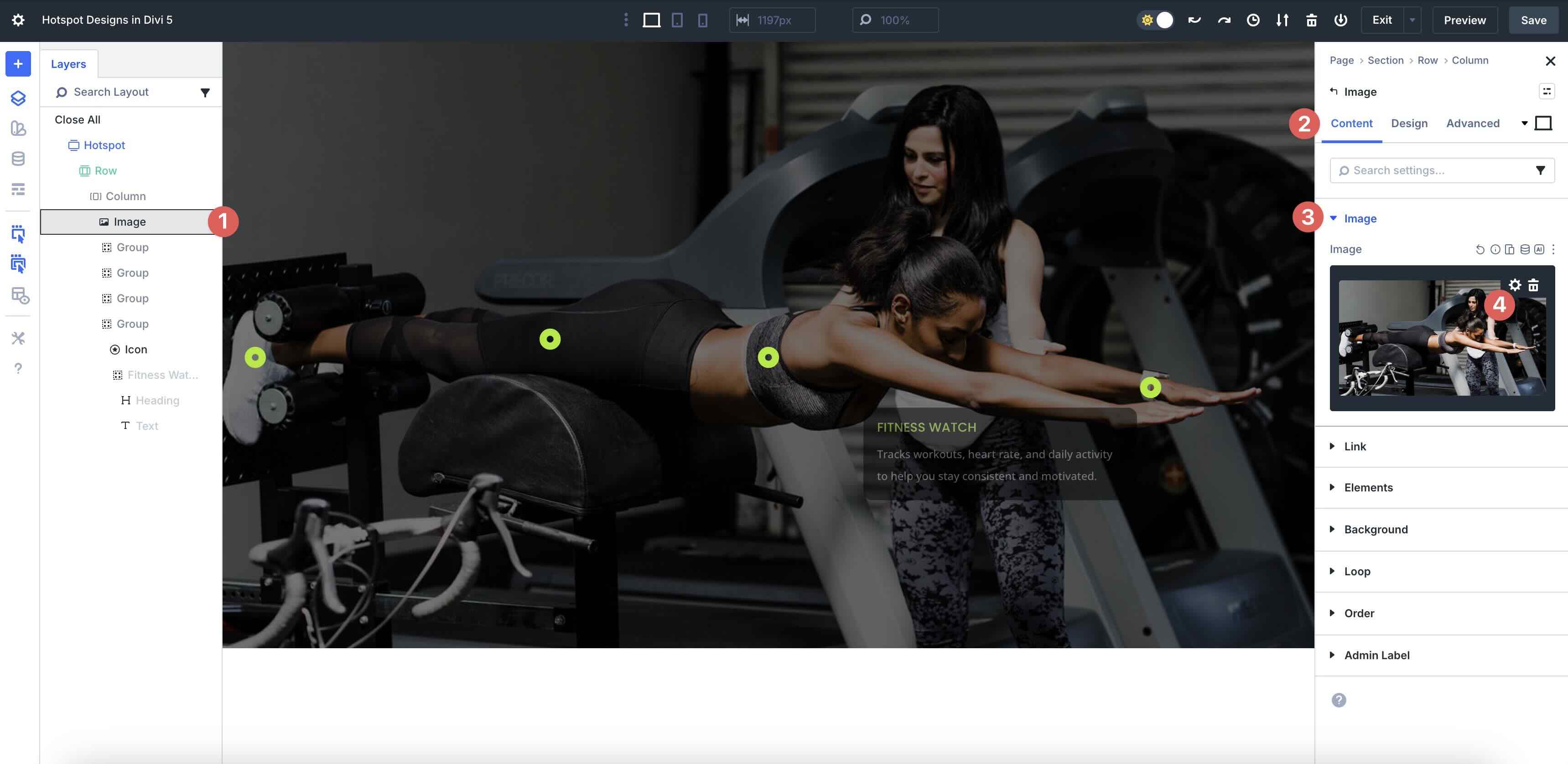 replace an image in the Visual builder