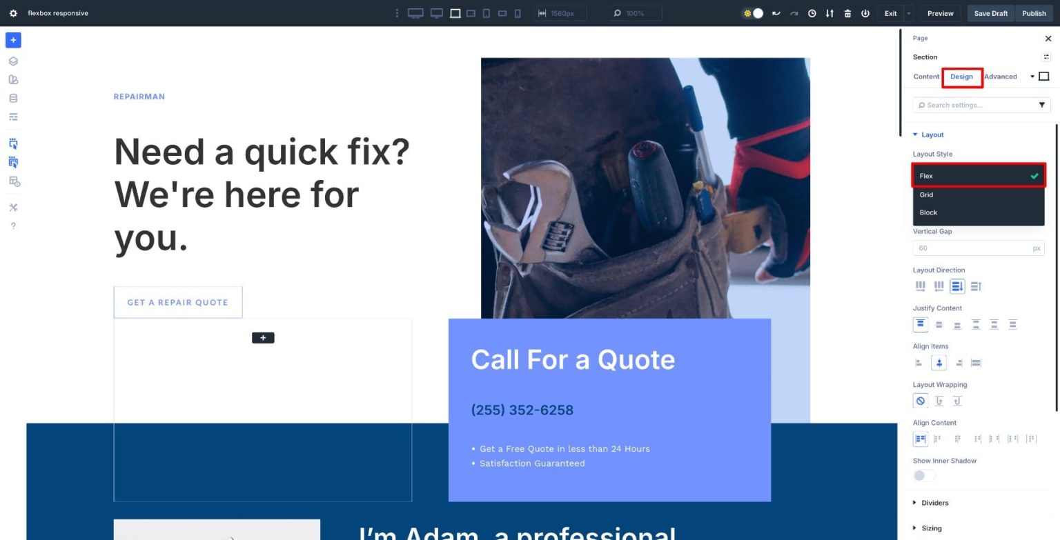 Using Divi 5's Flexbox Layout System For Responsive Web Design