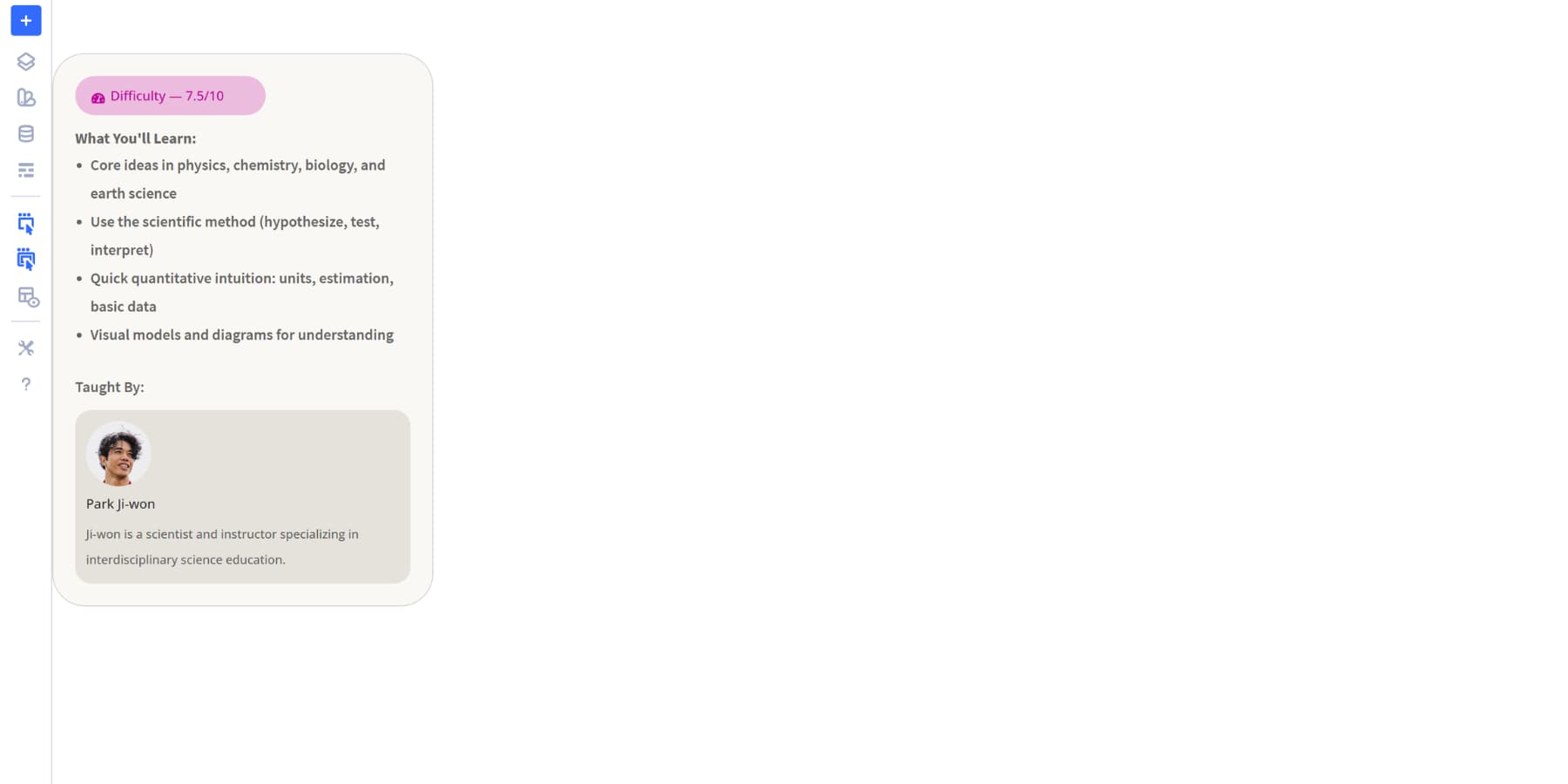 A screenshot of building a course overview canvas in Divi 5