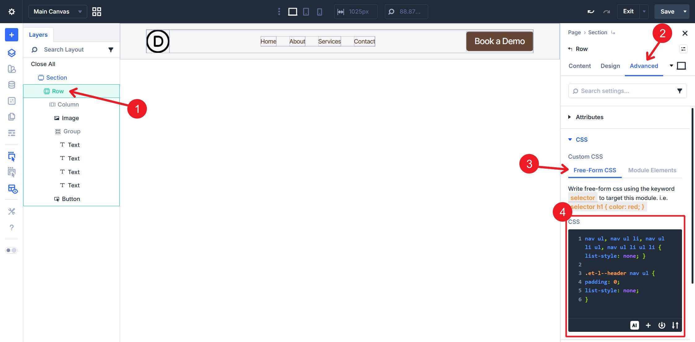 Add CSS to remove list styles from ul and li elements inside the nav