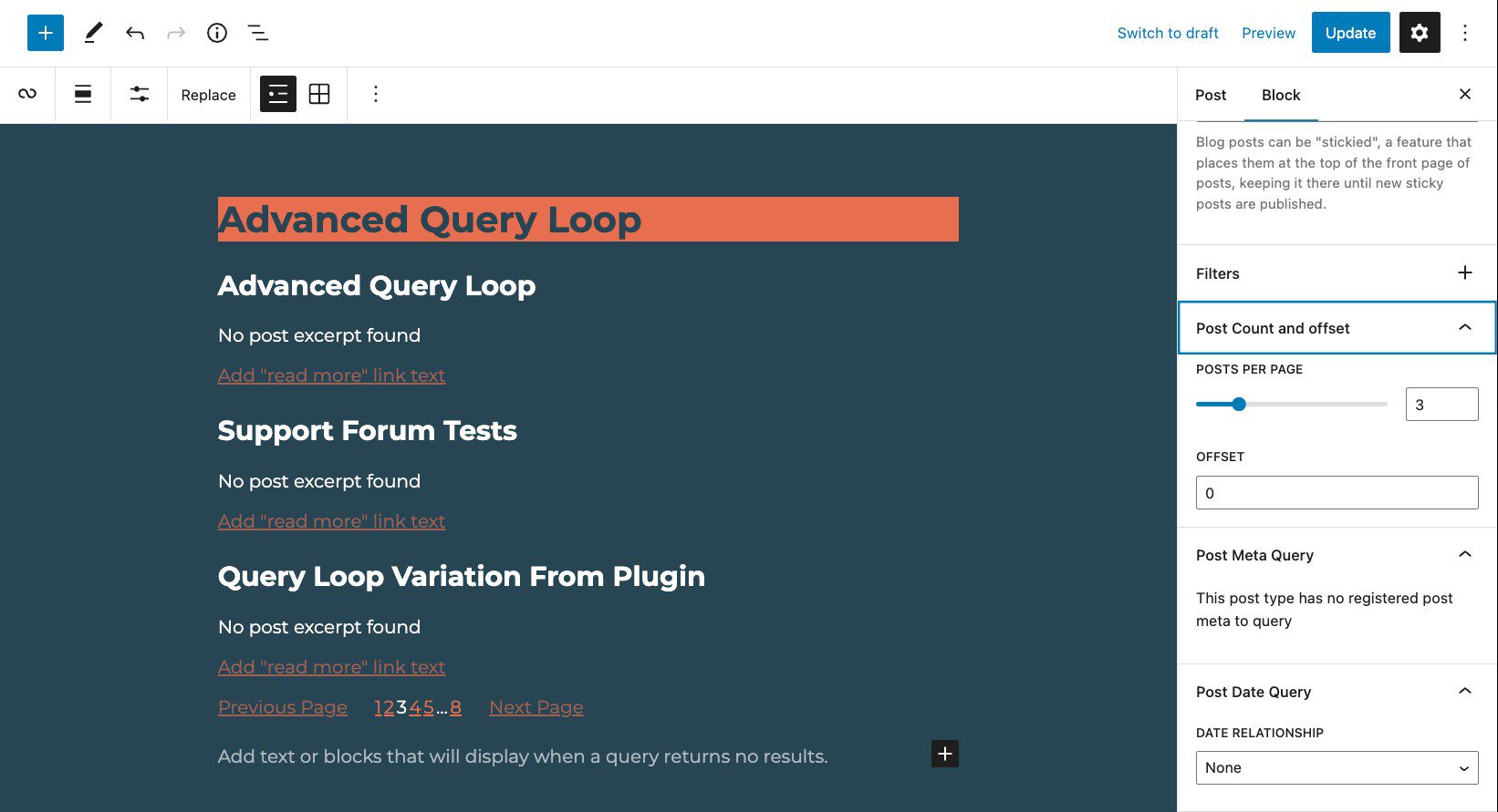 Advanced Query Loop Plugin for Block Editor