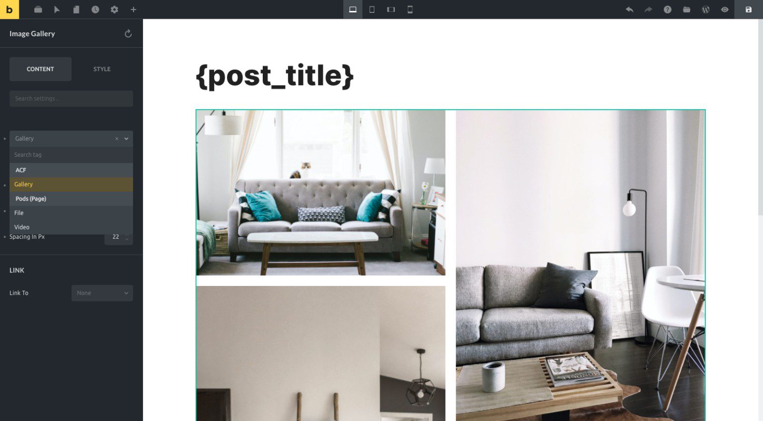 5 Best WordPress Page Builders in 2026 (Expert Picks) 12 Bricks Builder Dynamic Data ACF Gallery Example