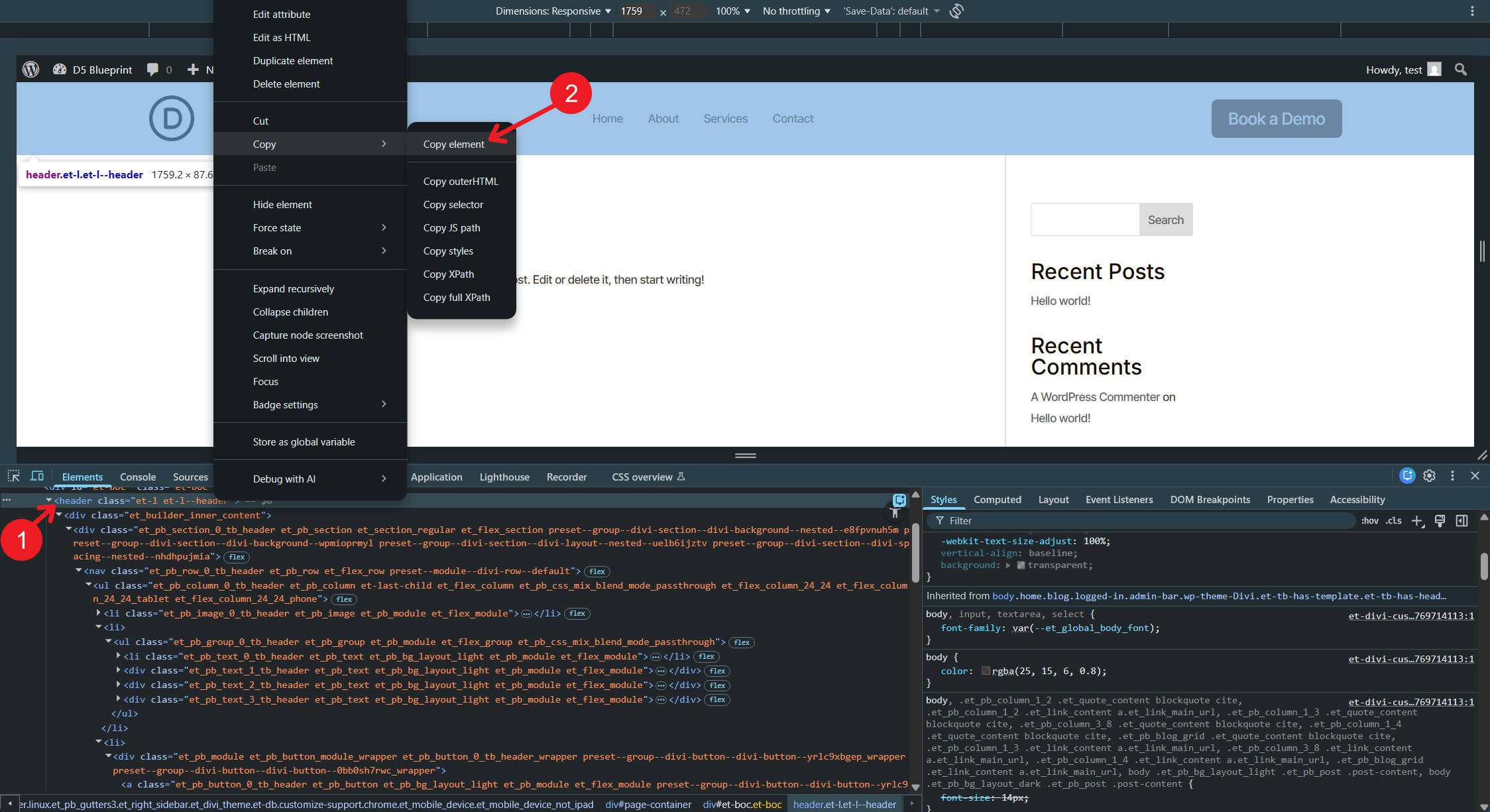 Get raw DOM HTML from DevTools
