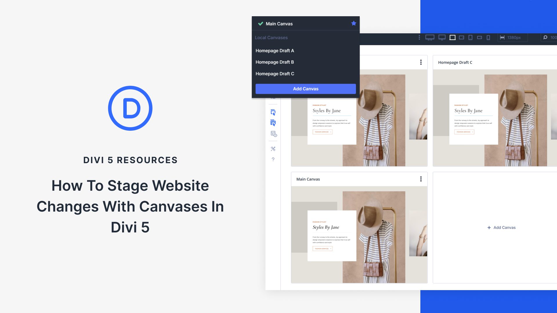 How To Stage Website Changes With Canvases In Divi 5