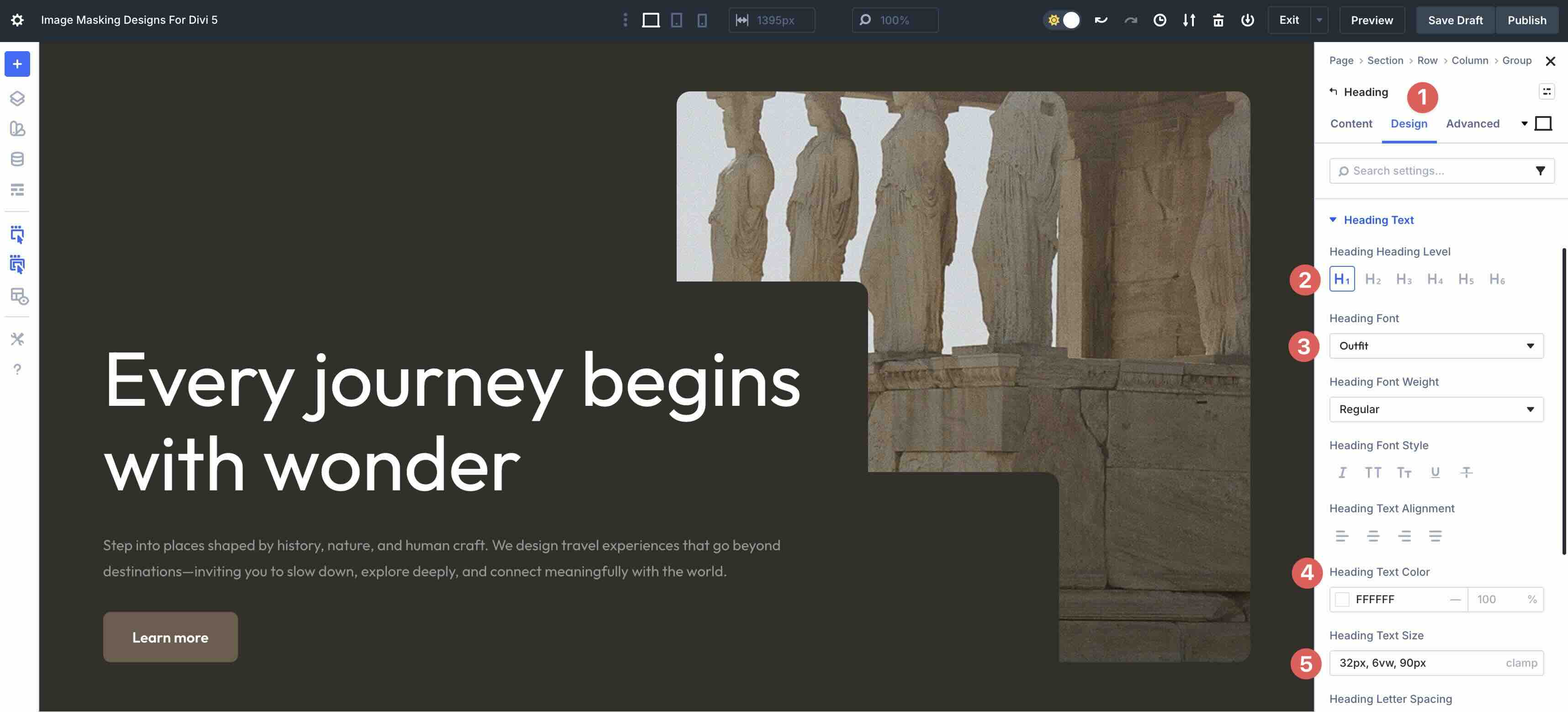 image masking designs for Divi 5