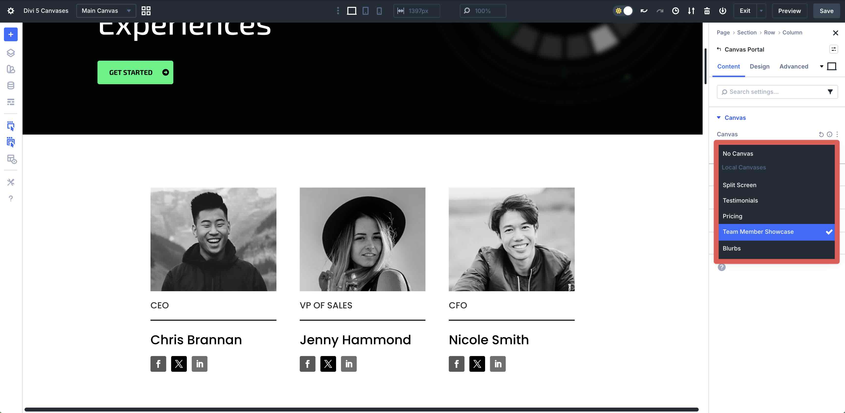 canvas portal module