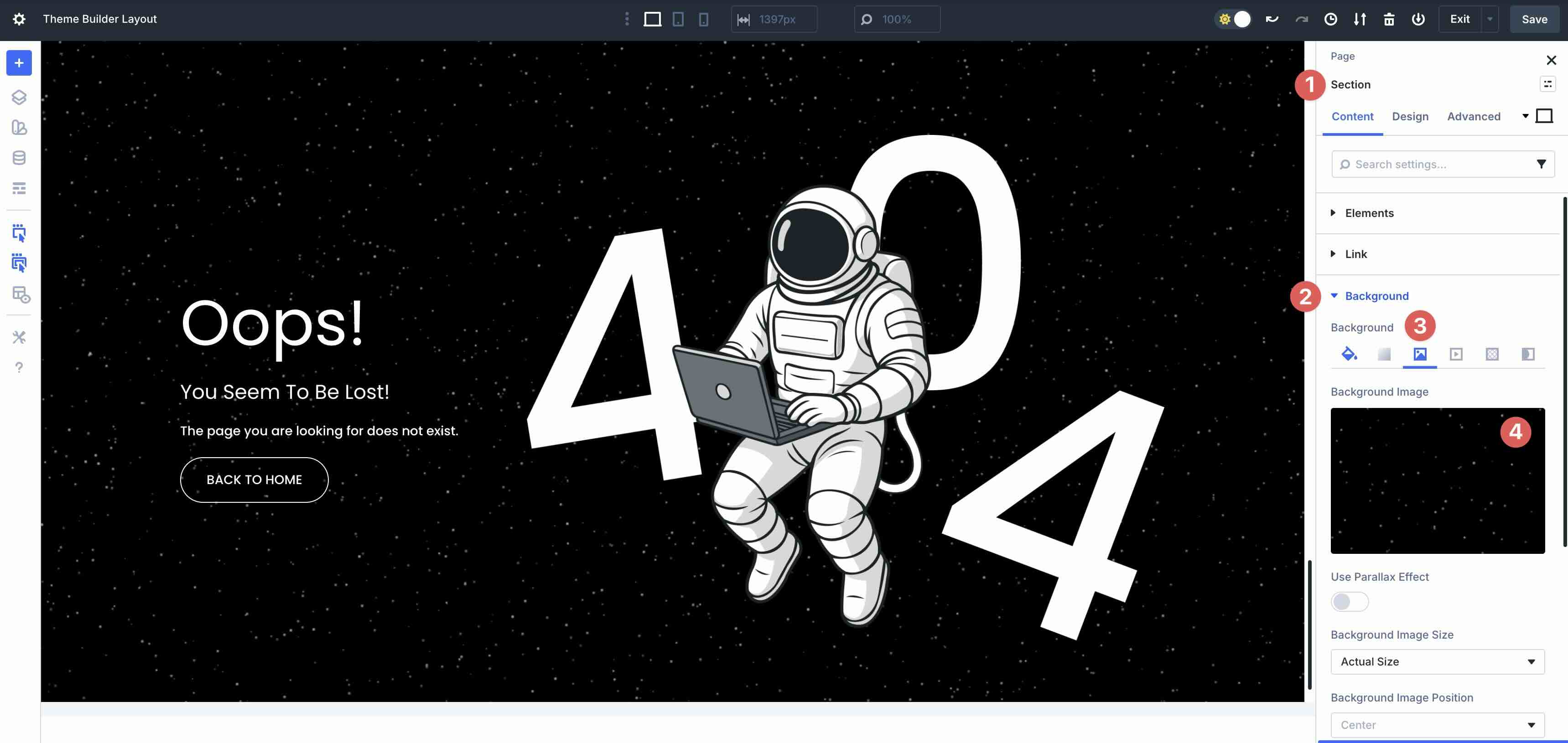 change a background image in Divi 5