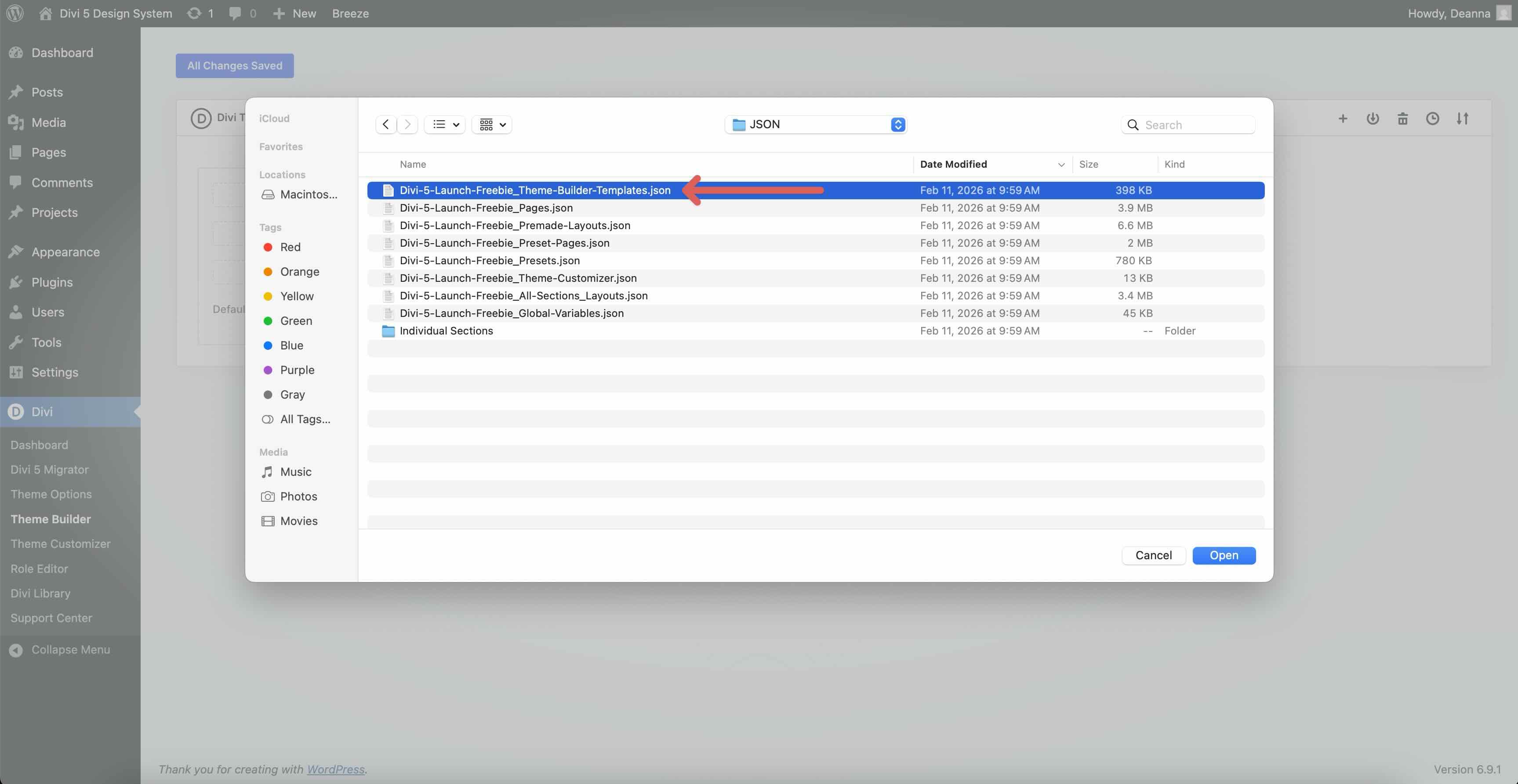 Divi 5 design system theme builder layouts
