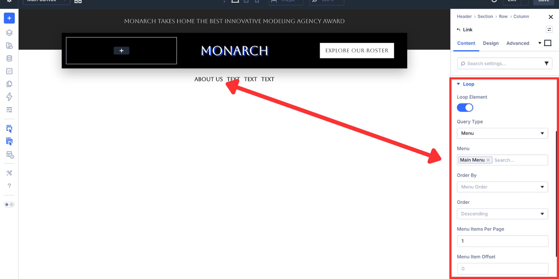 Menu loop limited to one item in Divi 5