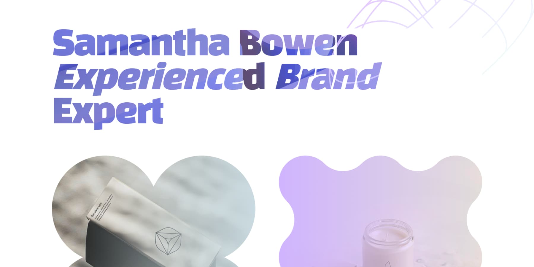 Examples of masked text used on creative websites