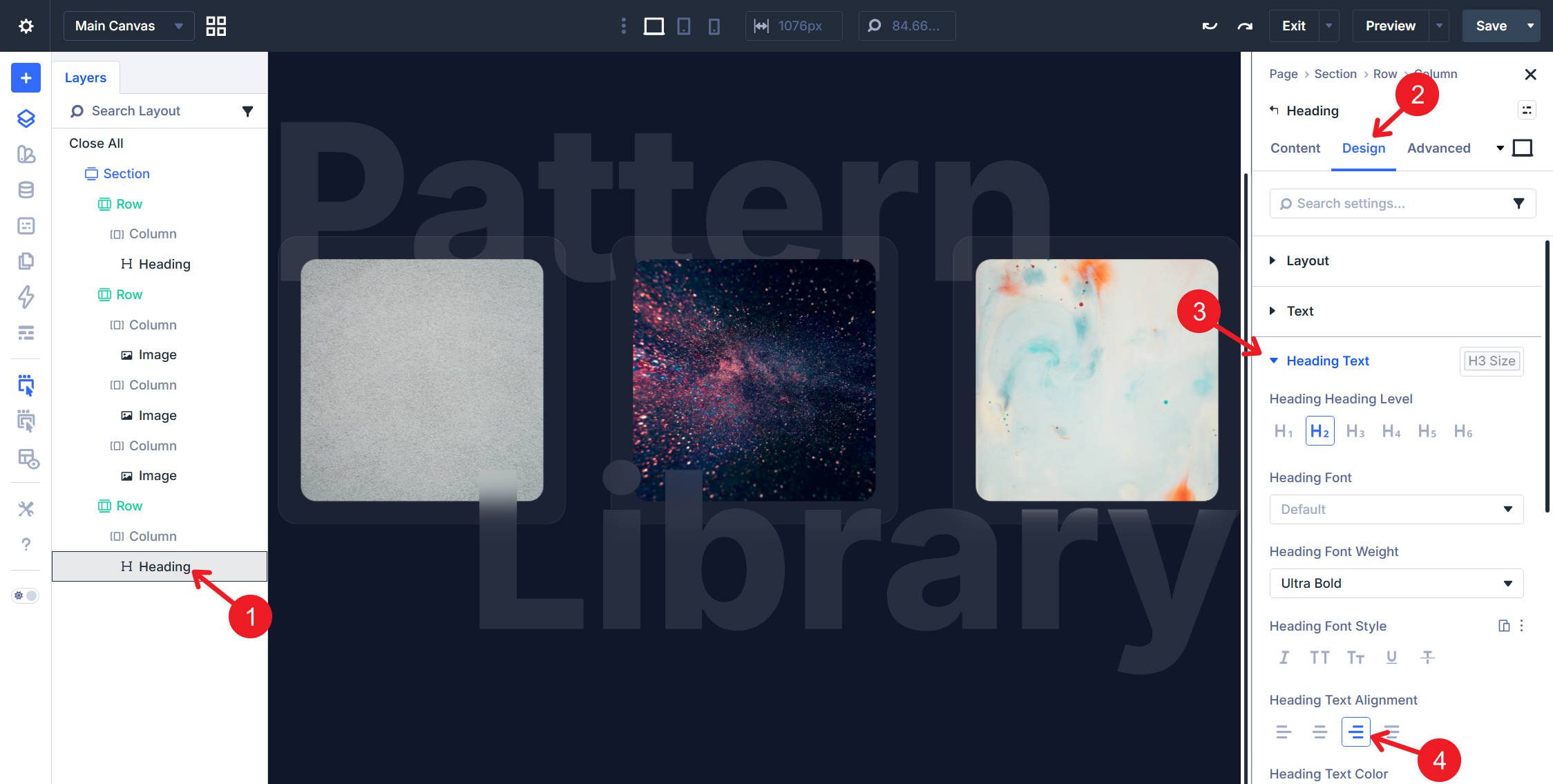 Bottom Heading Module Alignment Left