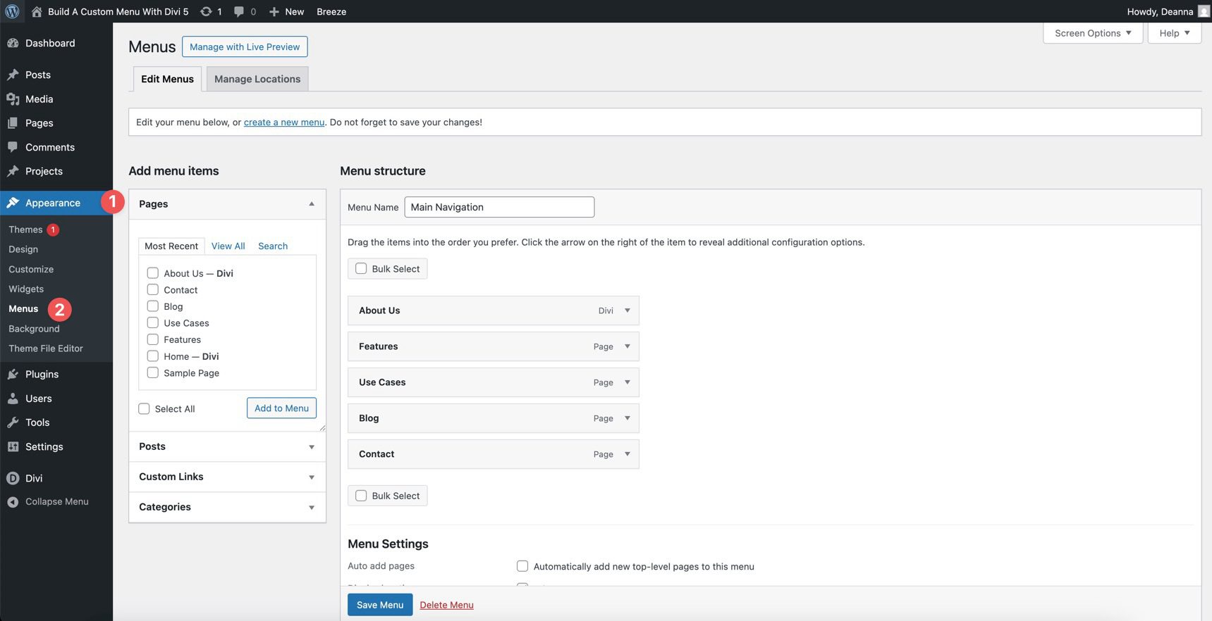 Divi Theme Builder in Divi 5