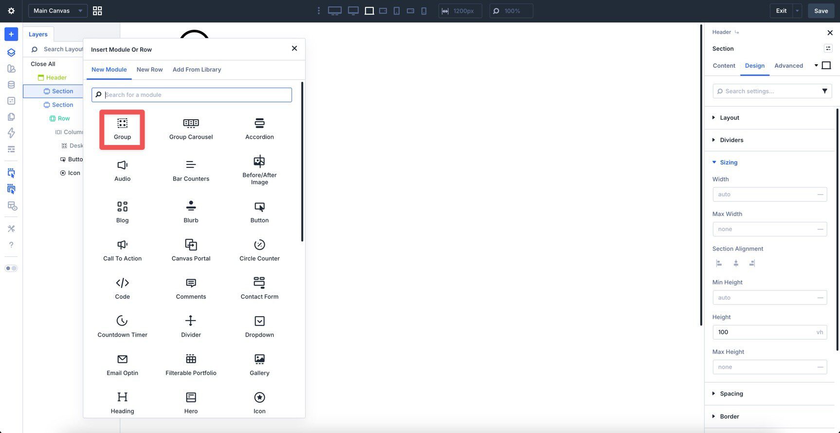 Divi 5 module groups