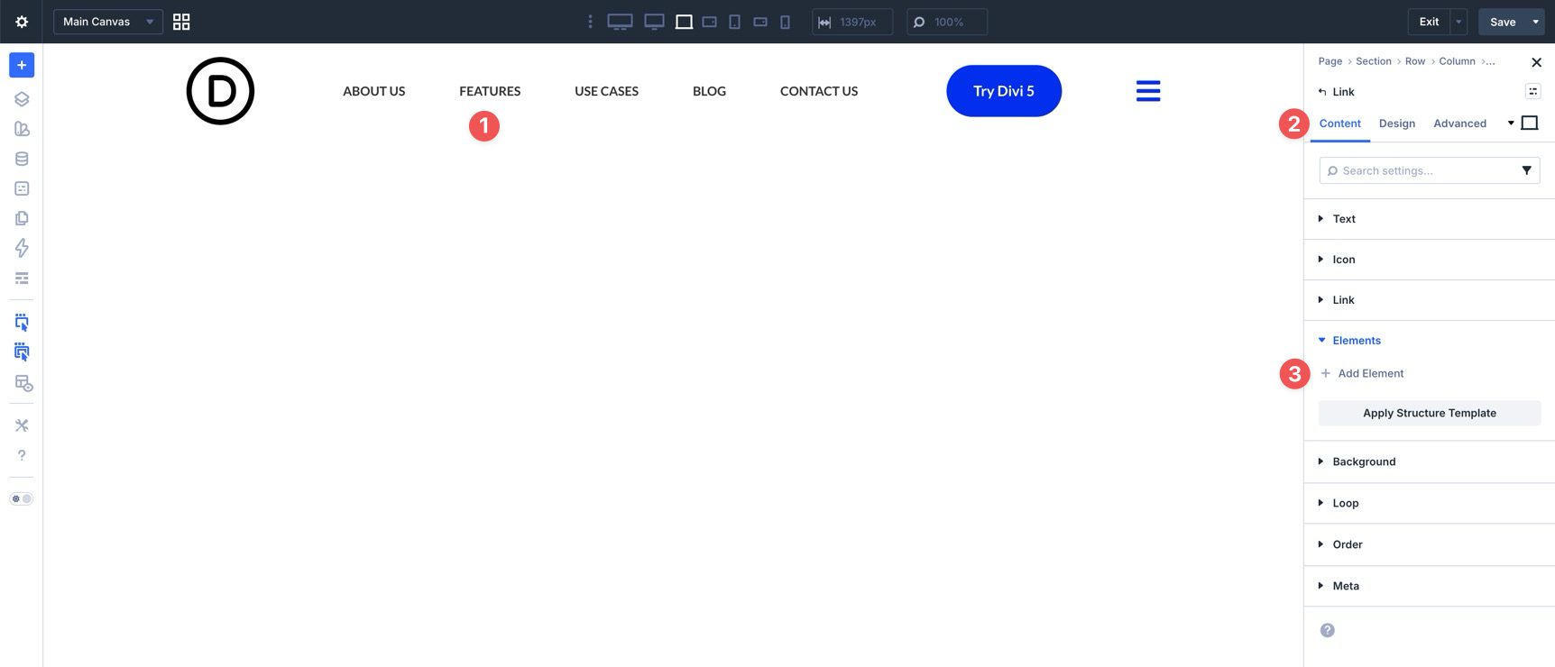 Adding a nested element in Divi 5
