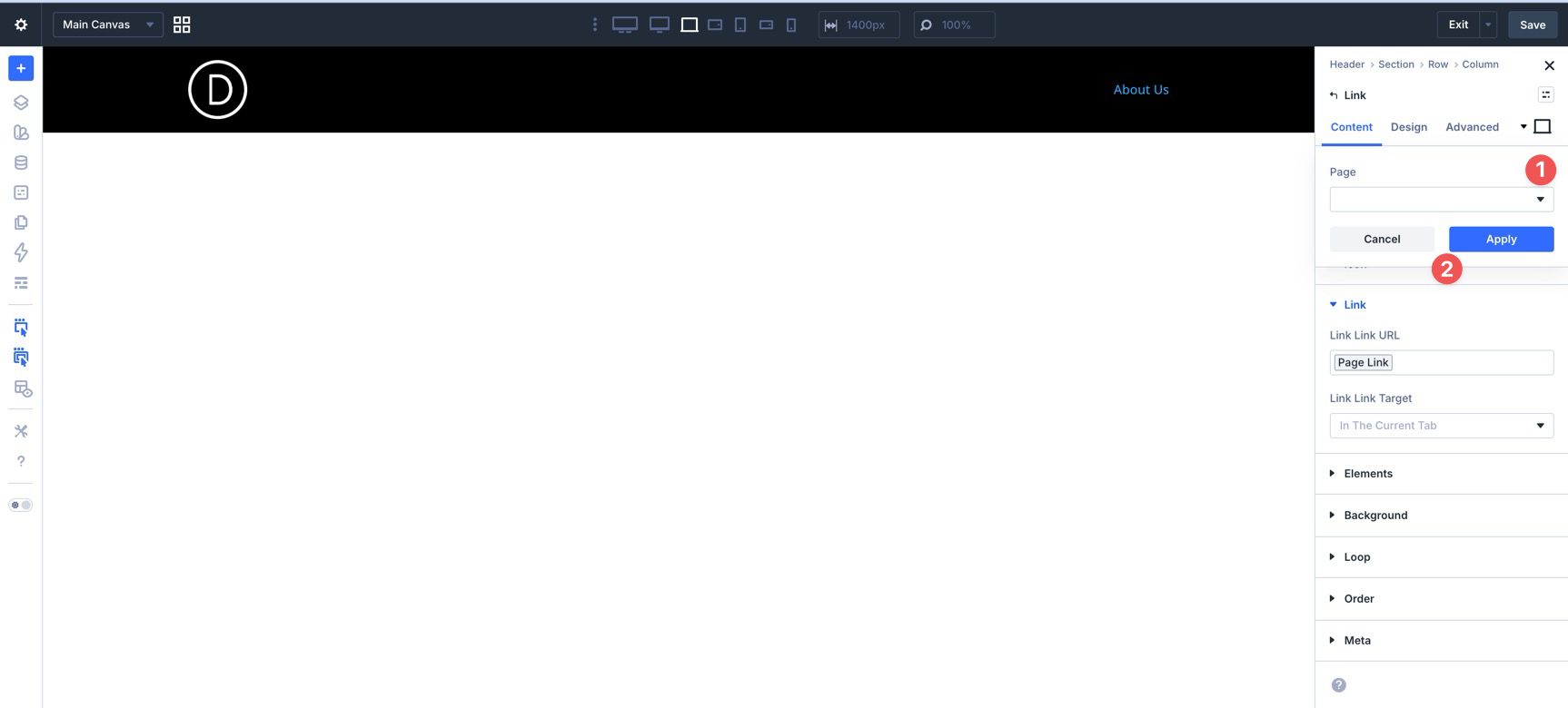 Apply a dynamic page link in the Divi 5 Link module