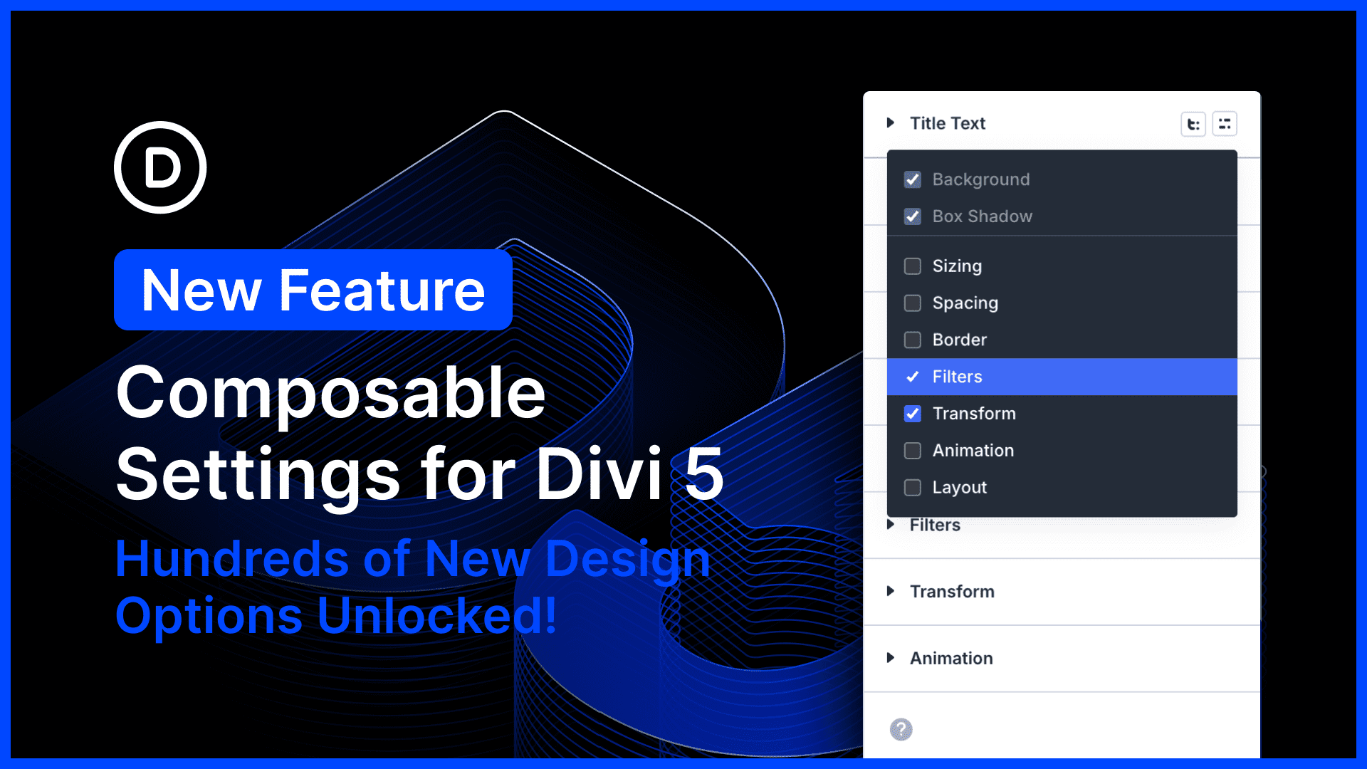 Composable Settings for Divi 5 (Hundreds of New Options)