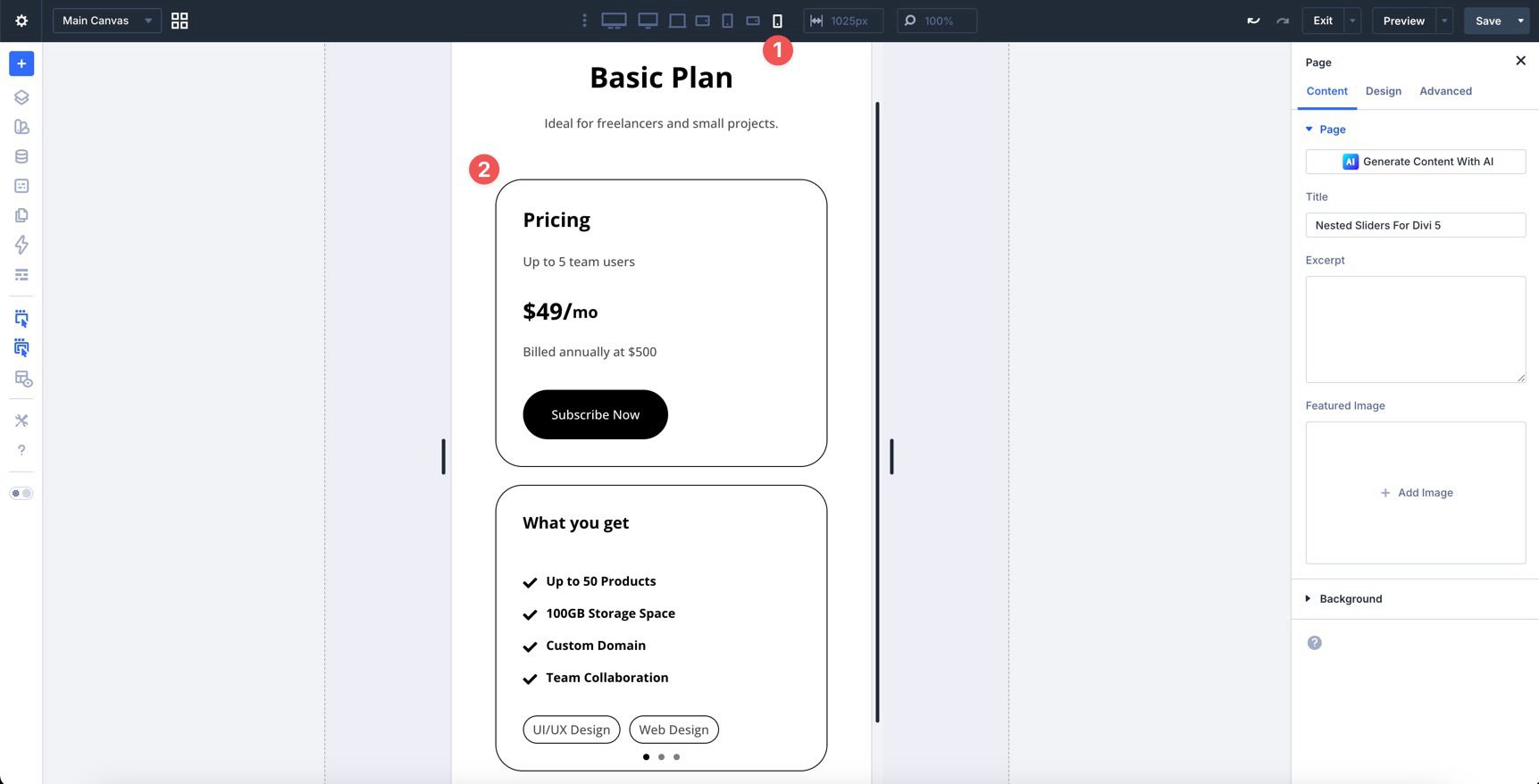 Nested Sliders For Divi 5