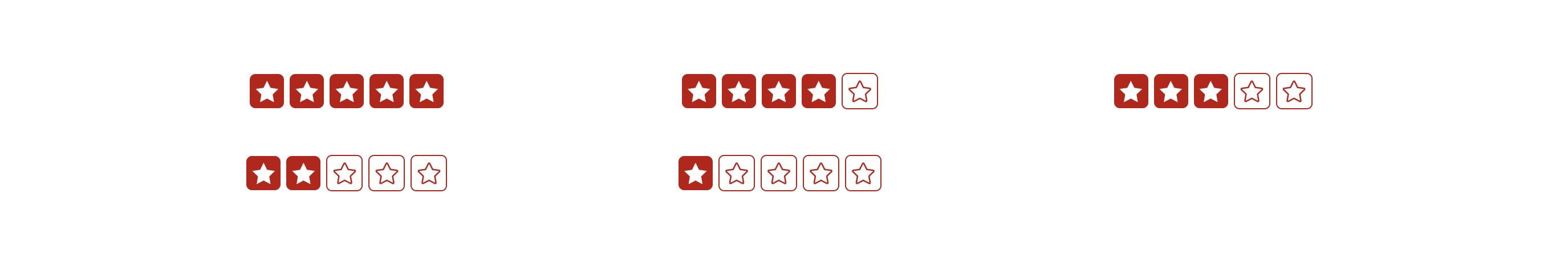 Basic star rating module layout
