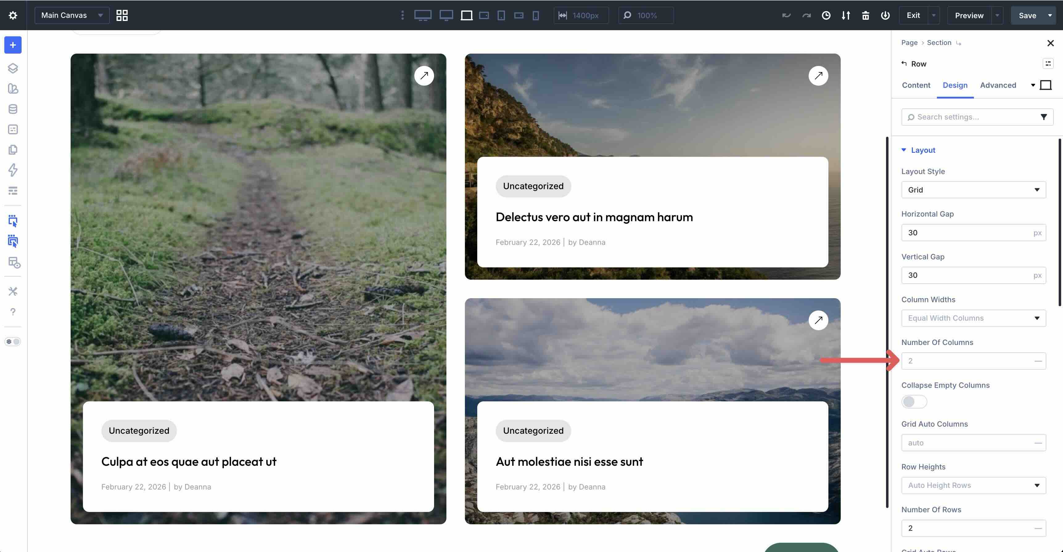 two column rows with CSS Grid in Divi 5