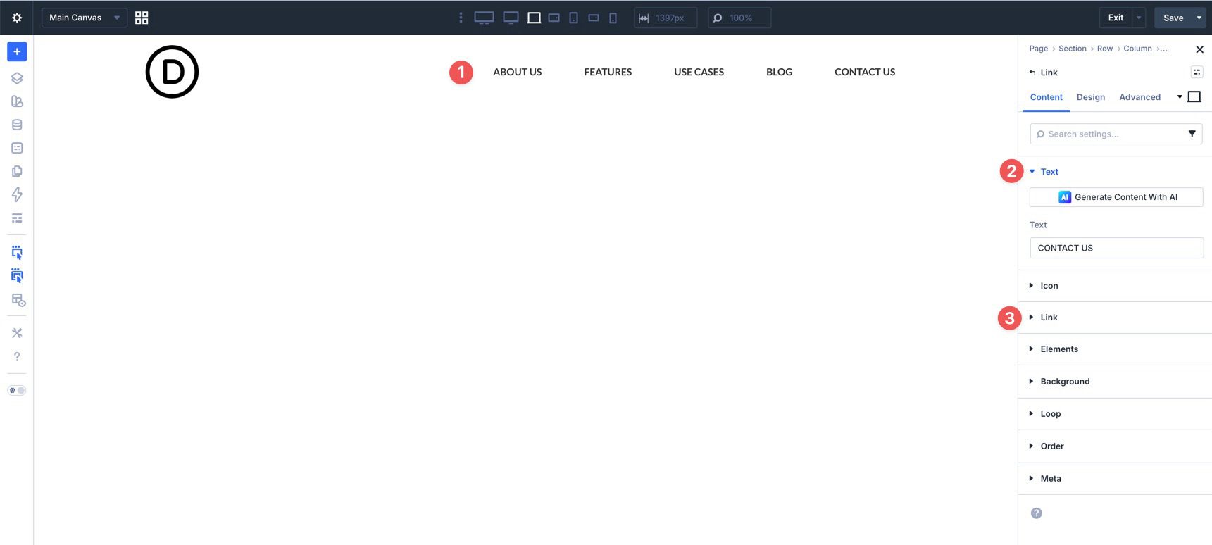 Updating text and links in Divi 5