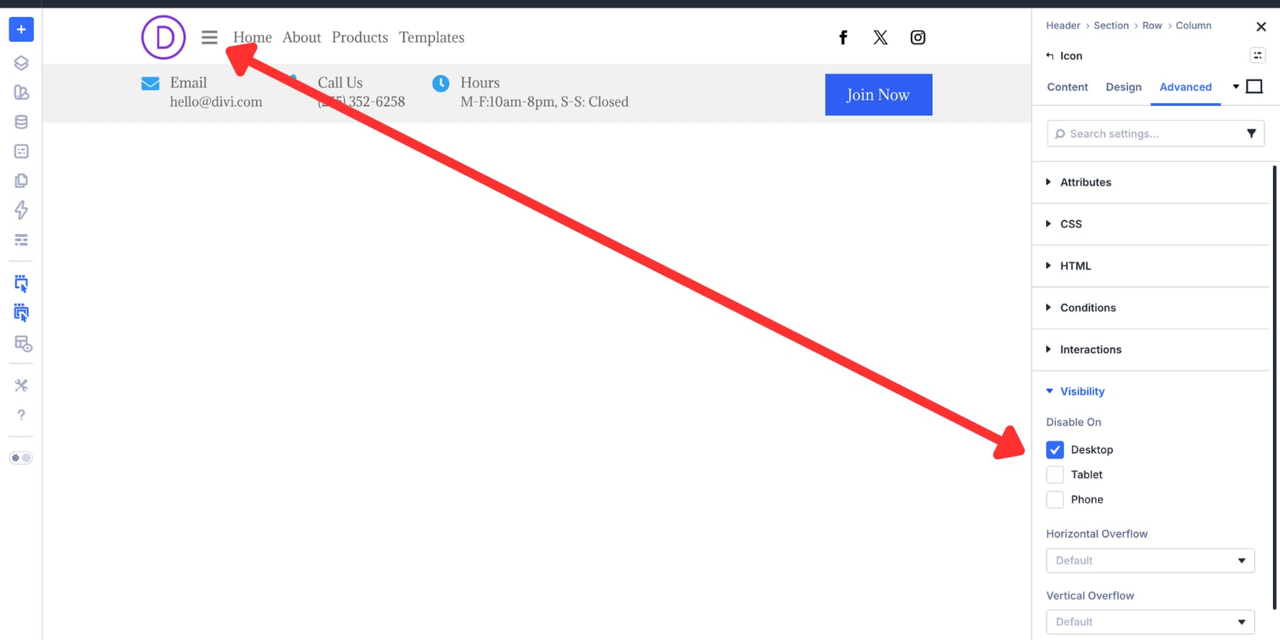 Adding and styling a mobile hamburger icon in Divi 5