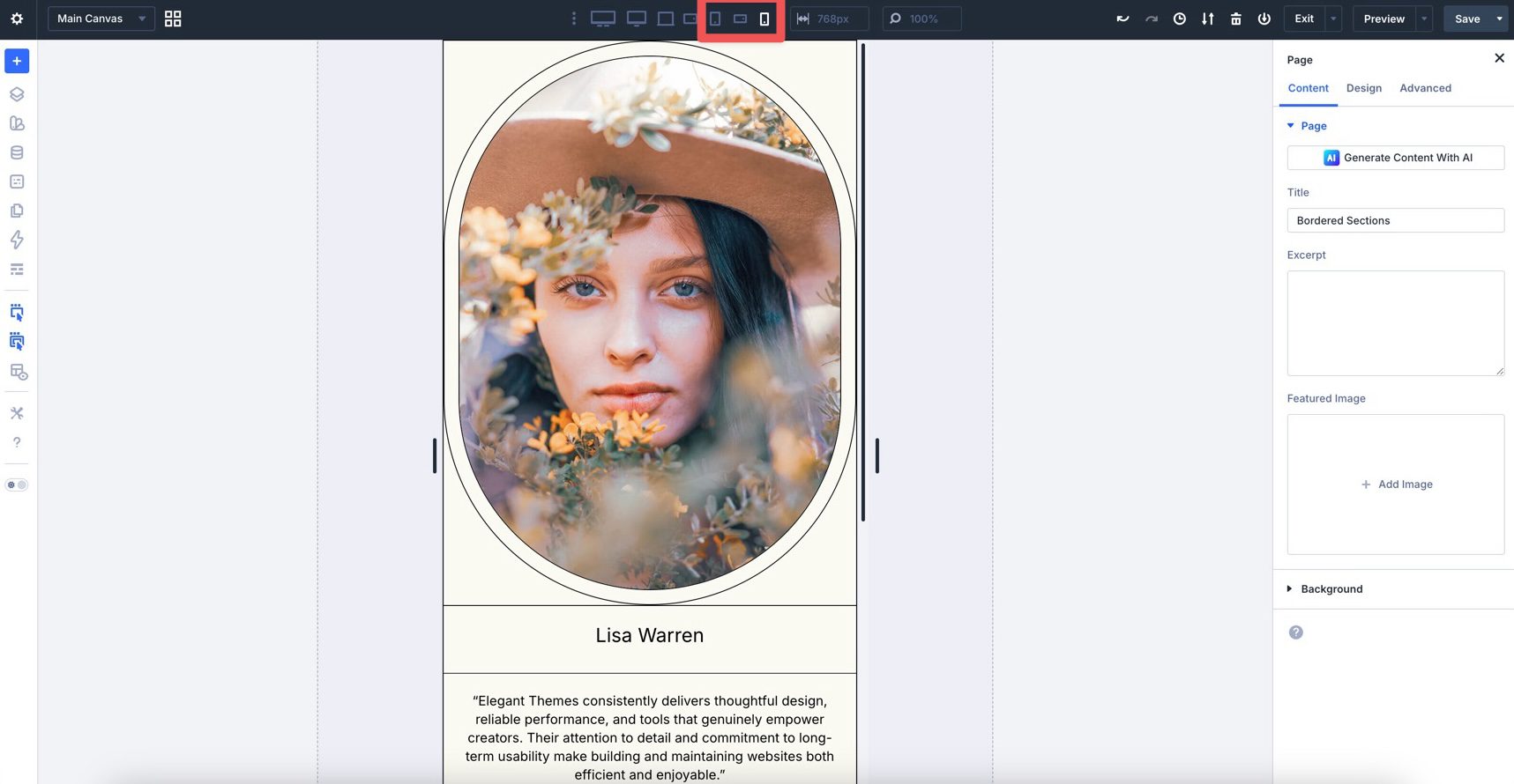 check layouts on mobile