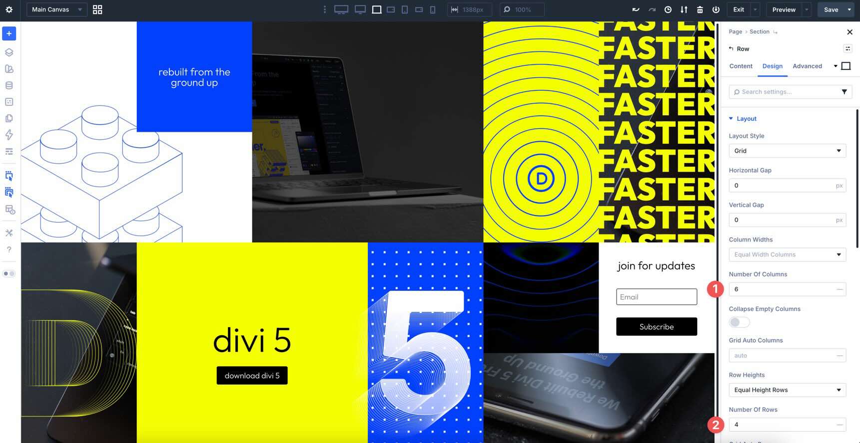 CSS Grid columns and rows