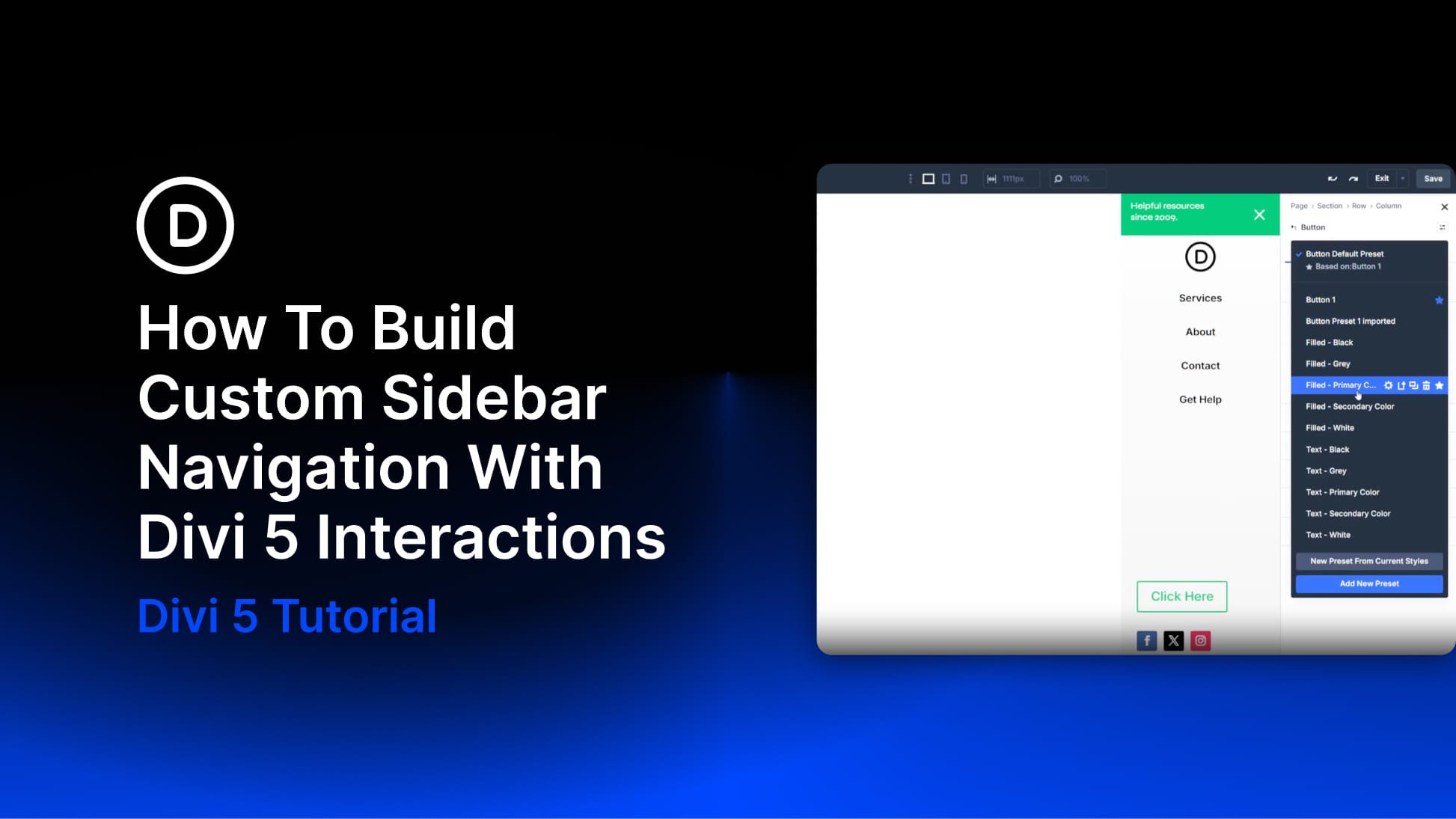 How To Build Custom Sidebar Navigation With Divi 5 Interactions