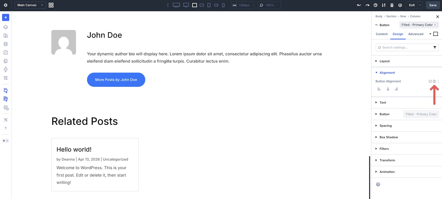 Edit Responsive Values icon in Divi 5