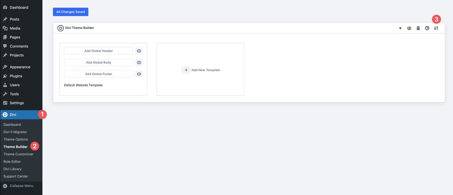 Import templates into the Divi Theme Builder