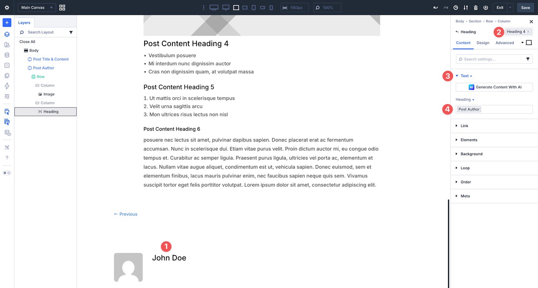 Insert Post Author Dynamic Content in Divi 5