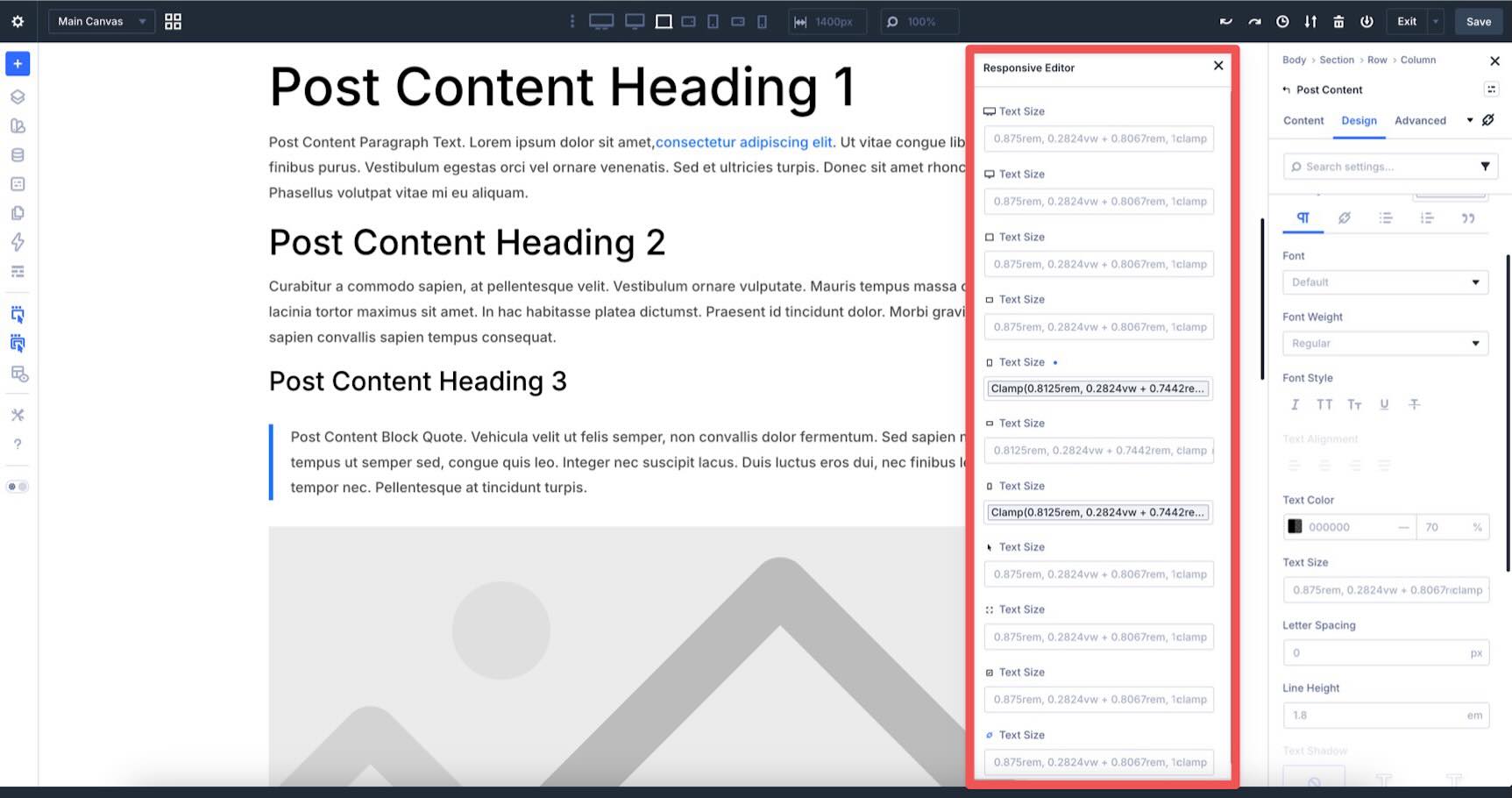 Responsive Editor modal in Divi 5