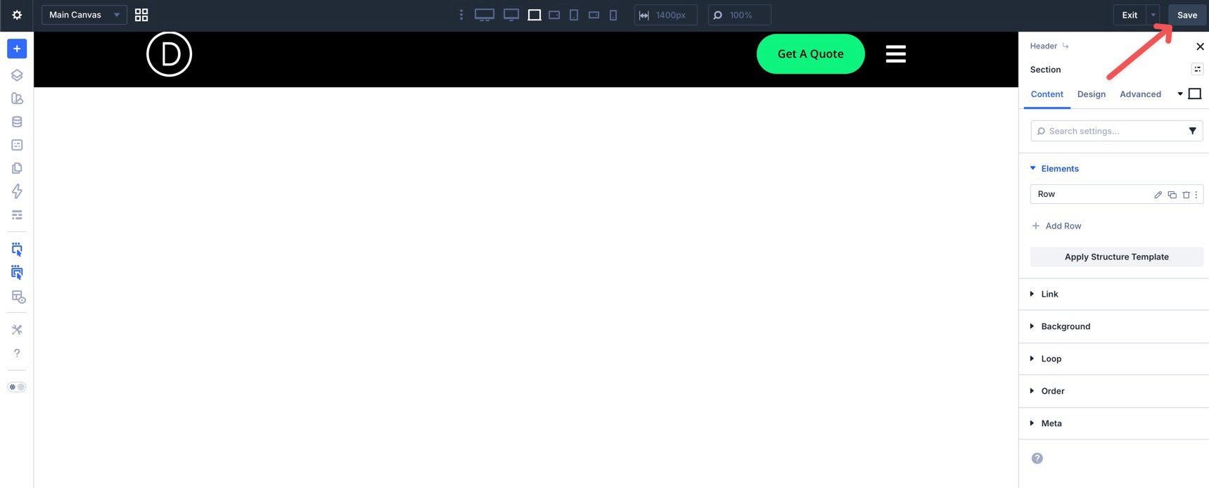 Save a Divi 5 Theme Builder template