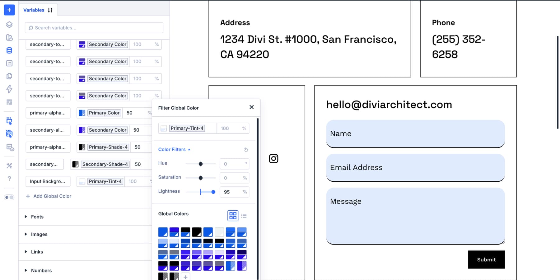 Create a relative focus background color in Divi 5