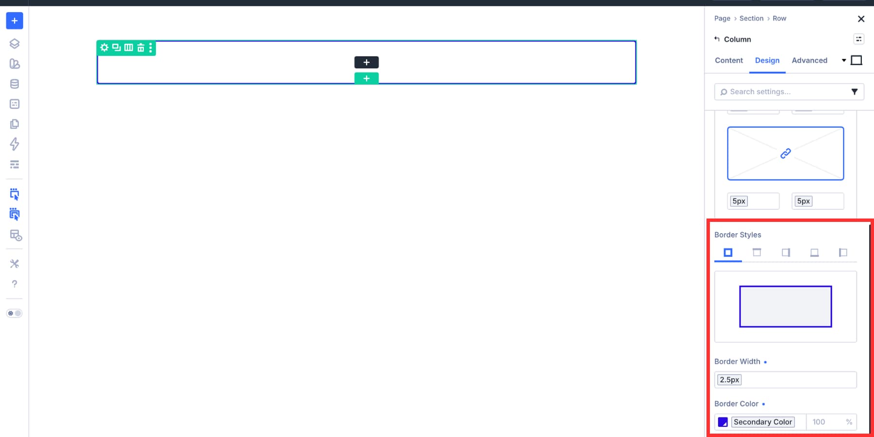 Using Design Variables for border settings in Divi 5