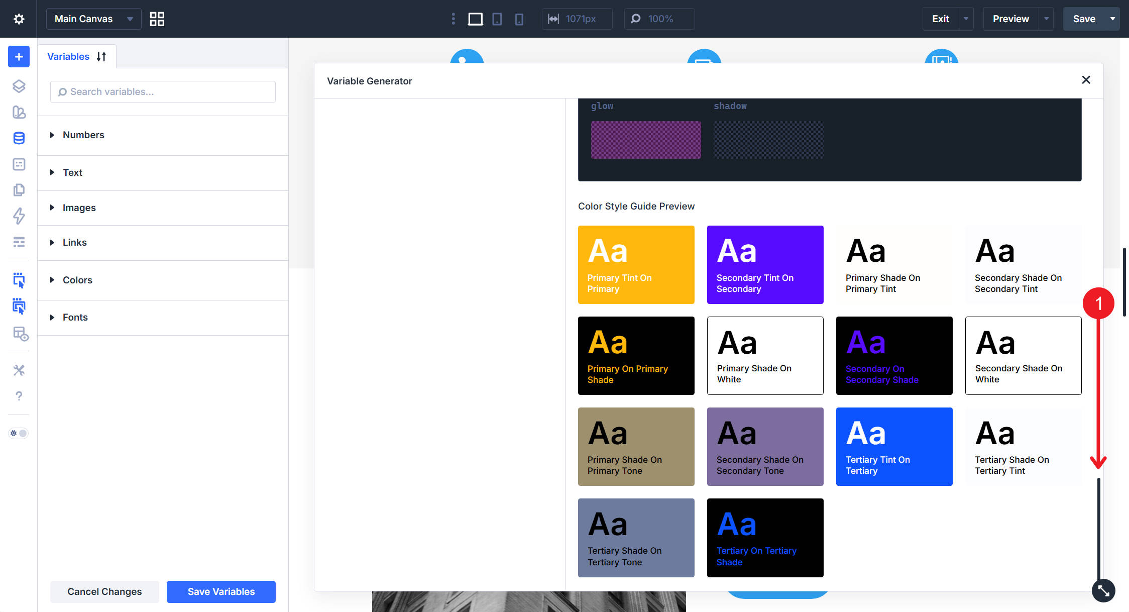 Color Style Guide Preview Example