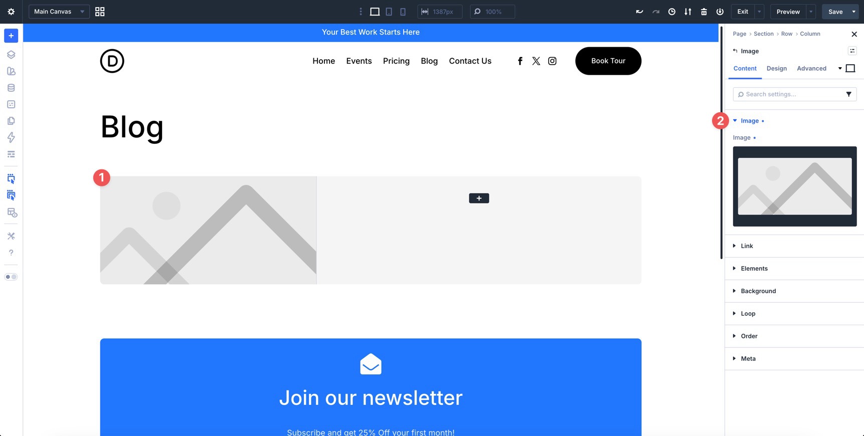 Add an Image module in Divi 5