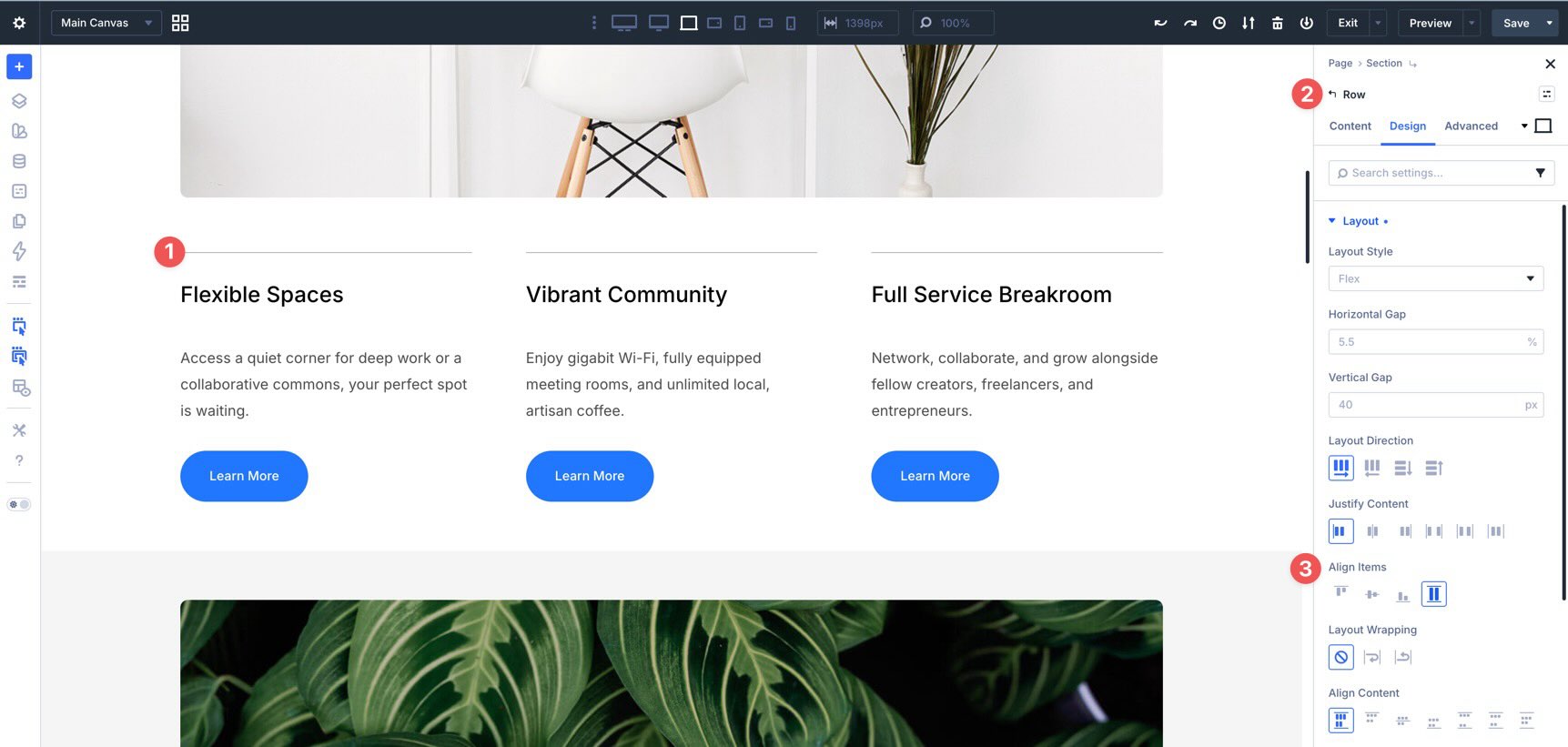 Align Items setting in Divi 5