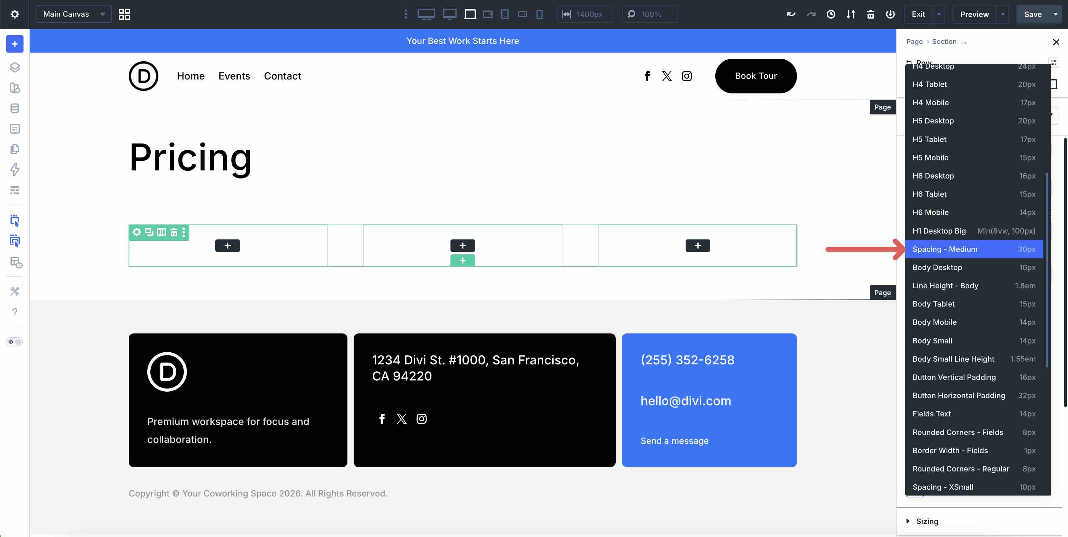 Apply a Design Variable in Divi 5