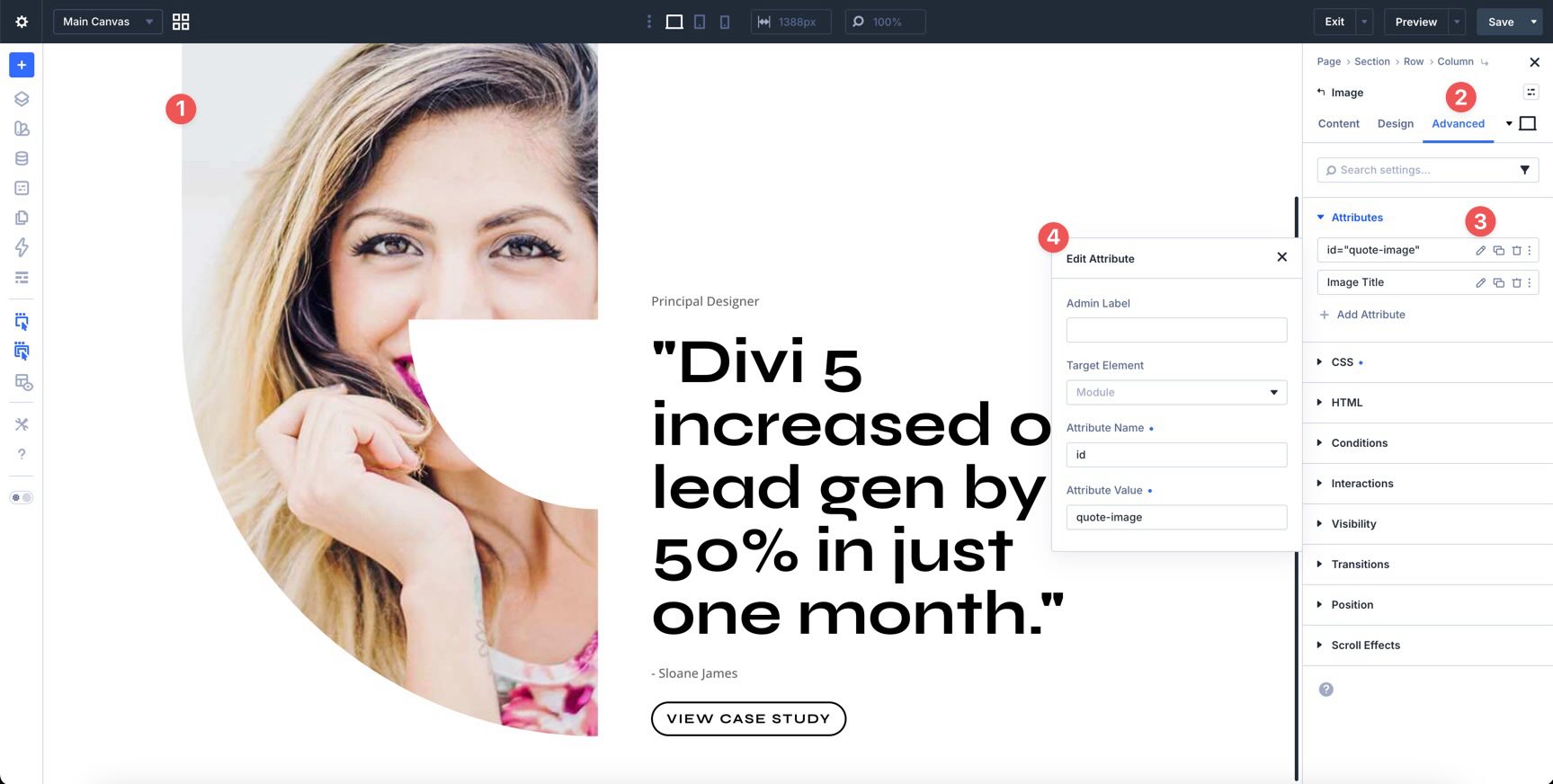 attribute IDs in Divi 5