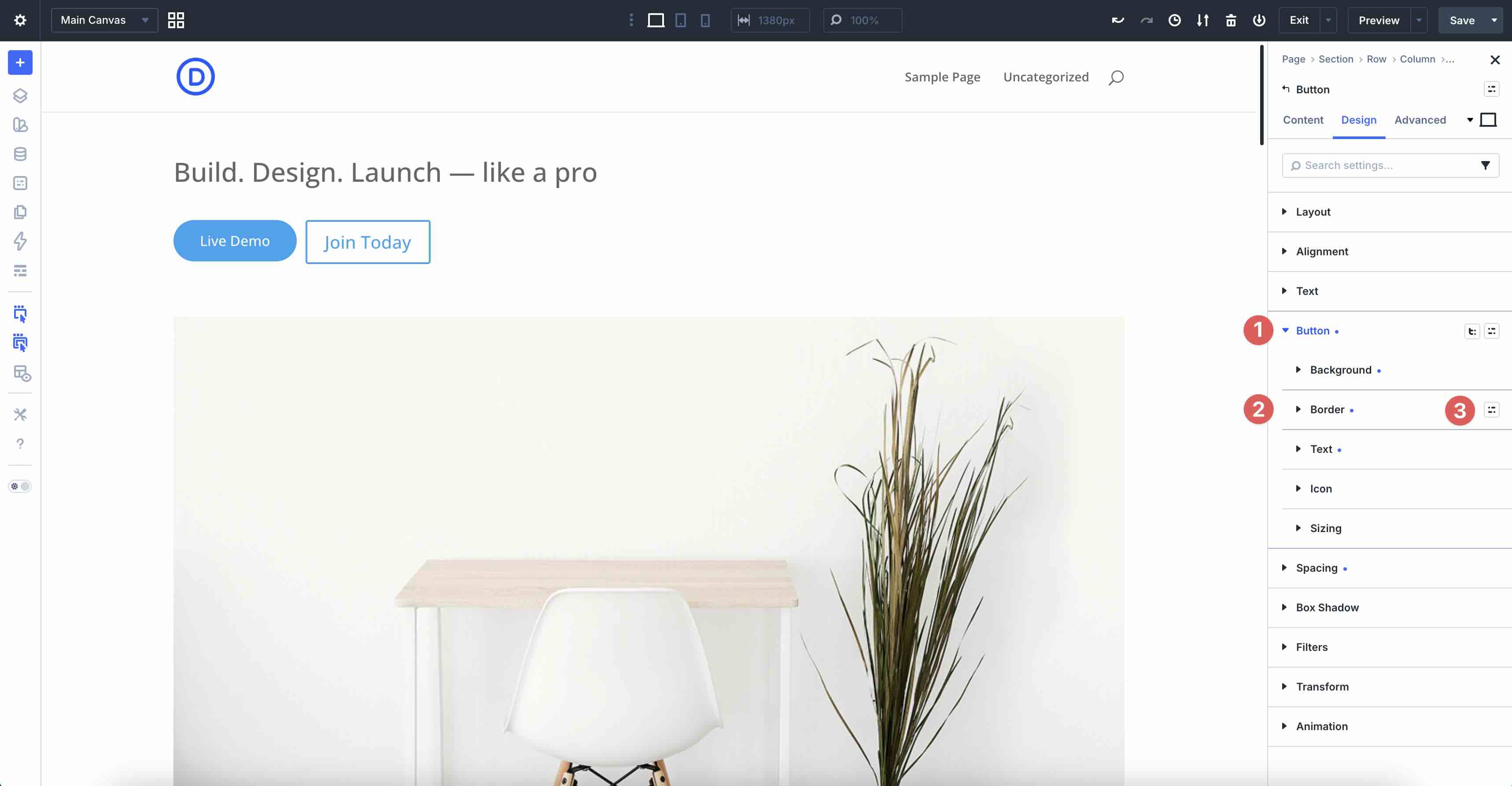 Create a border preset for a nested option group in Divi 5