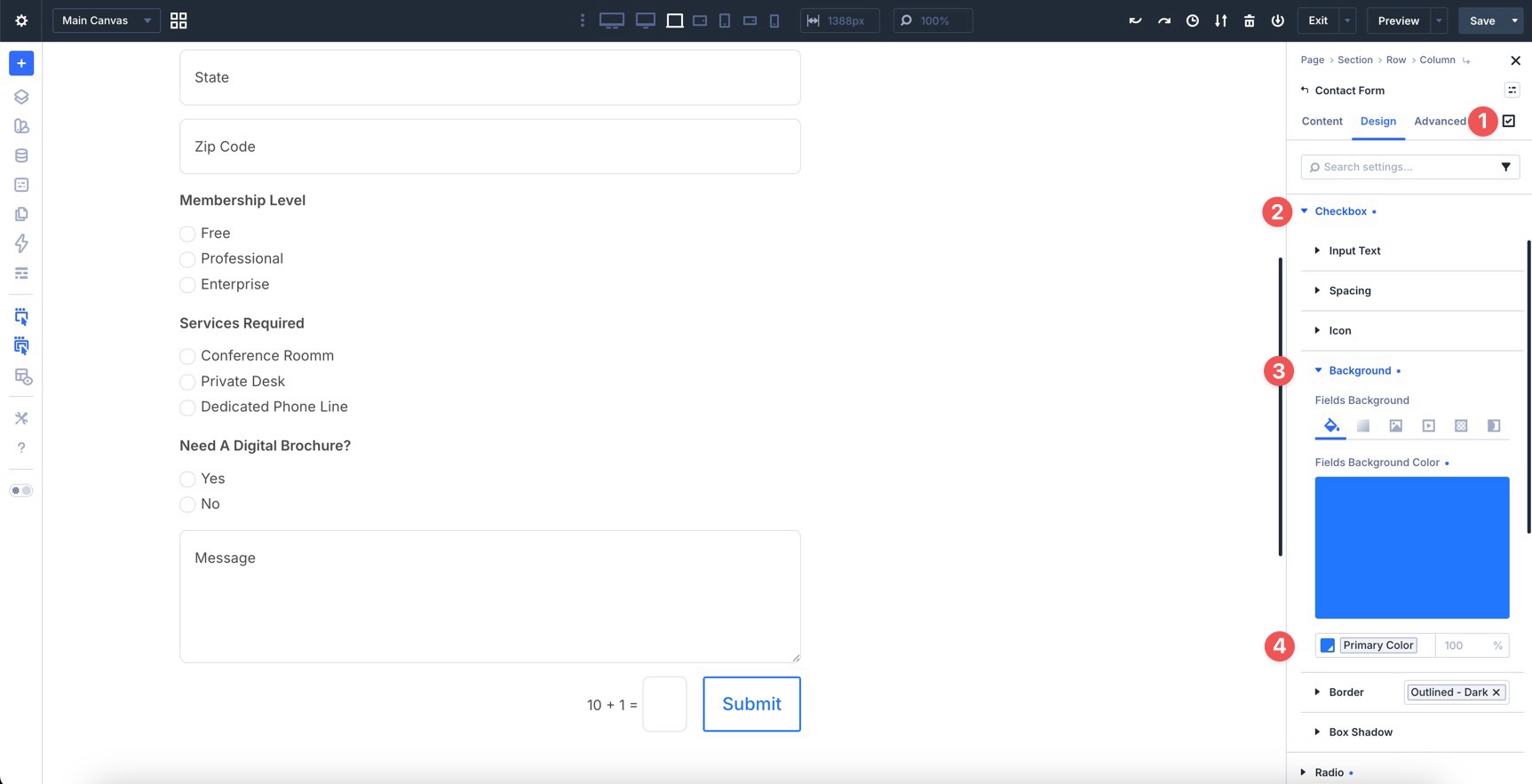Checked Background Color for checkboxes in Divi 5